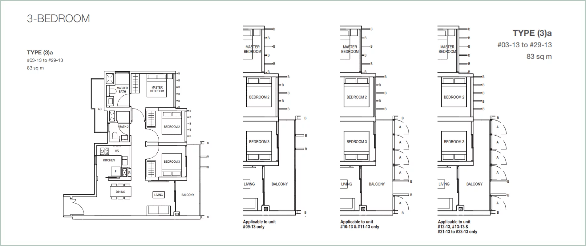 Midwood-hillview-floor plan 3BR A