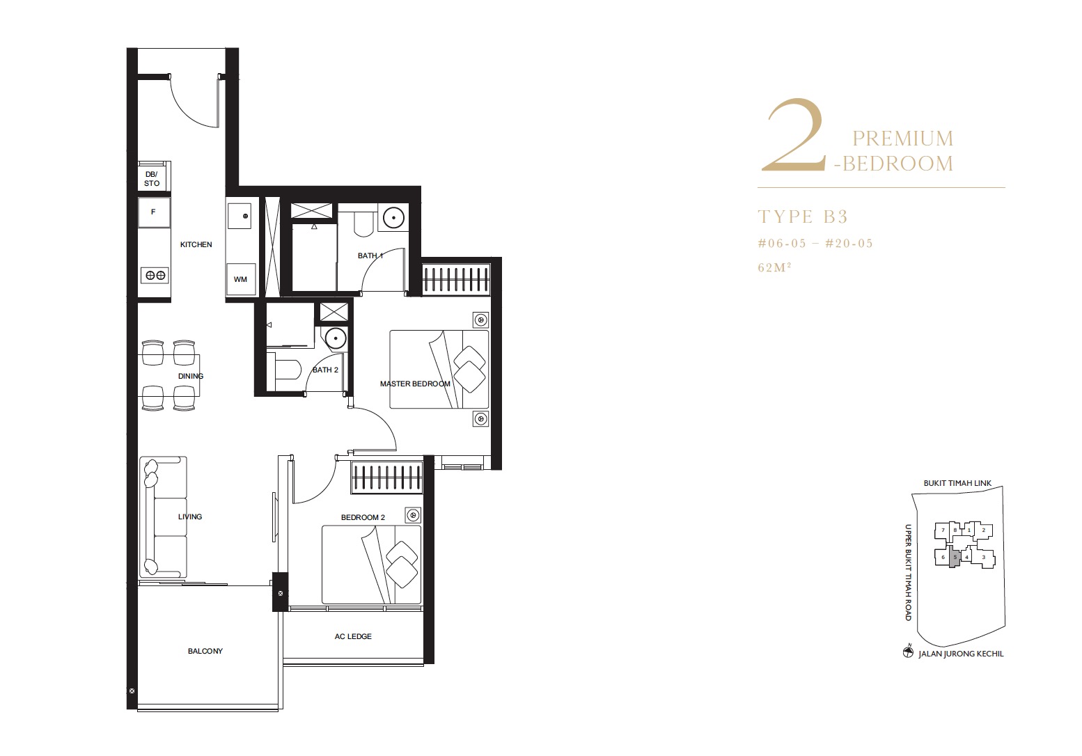 2-Bedroom Type B3 Floor Plan