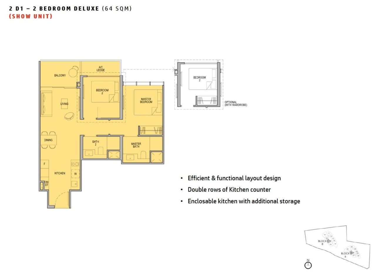 Kopar 2BR Deluxe Floor Plan