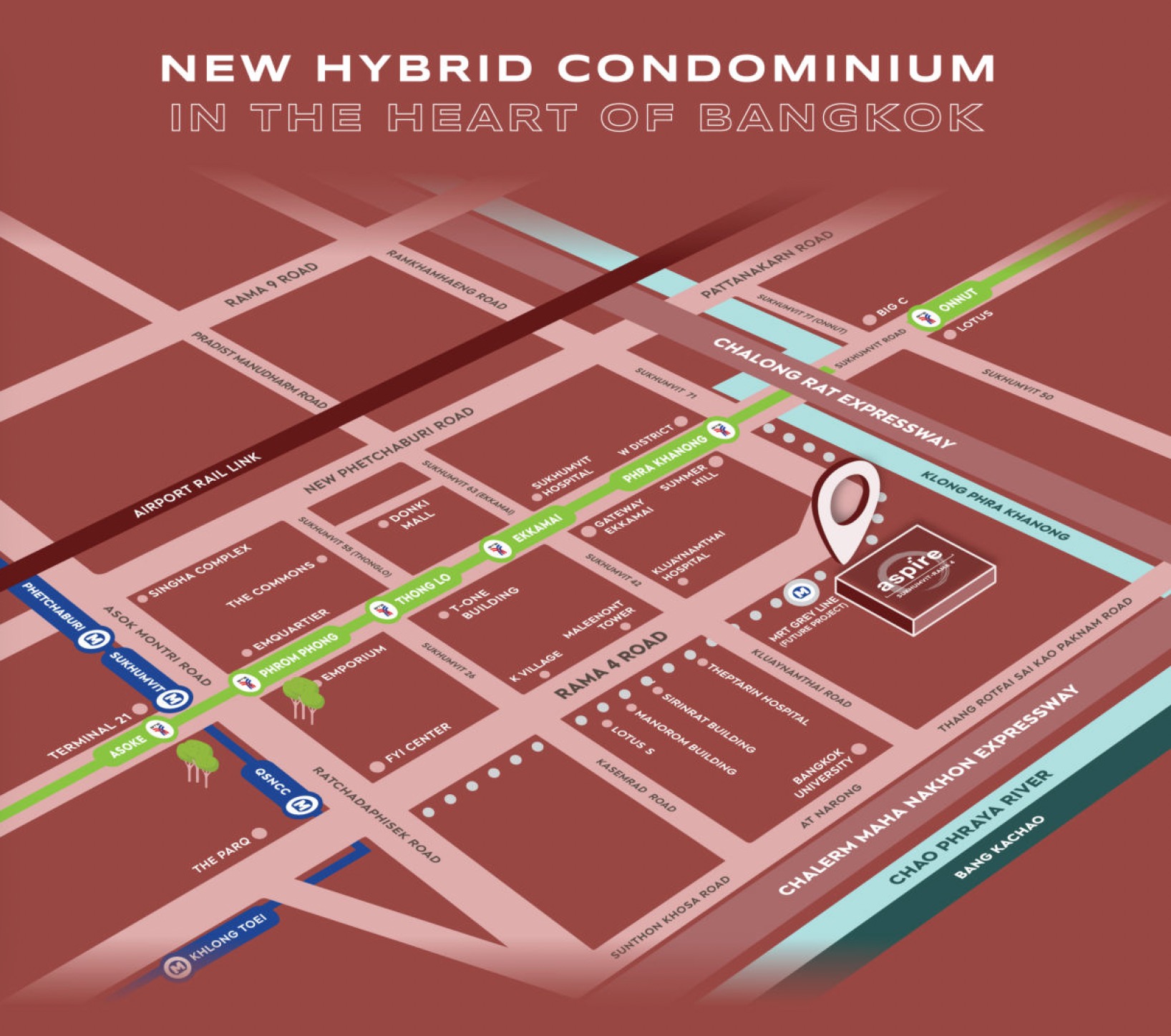 Aspire Sukhumvit Rama 4 – Location Map 2