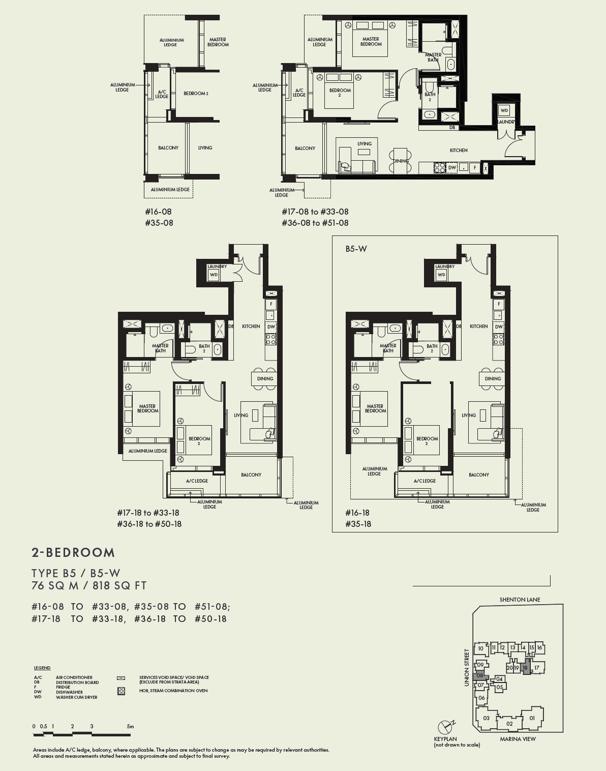 W Residences Floor Plan 2BR B5