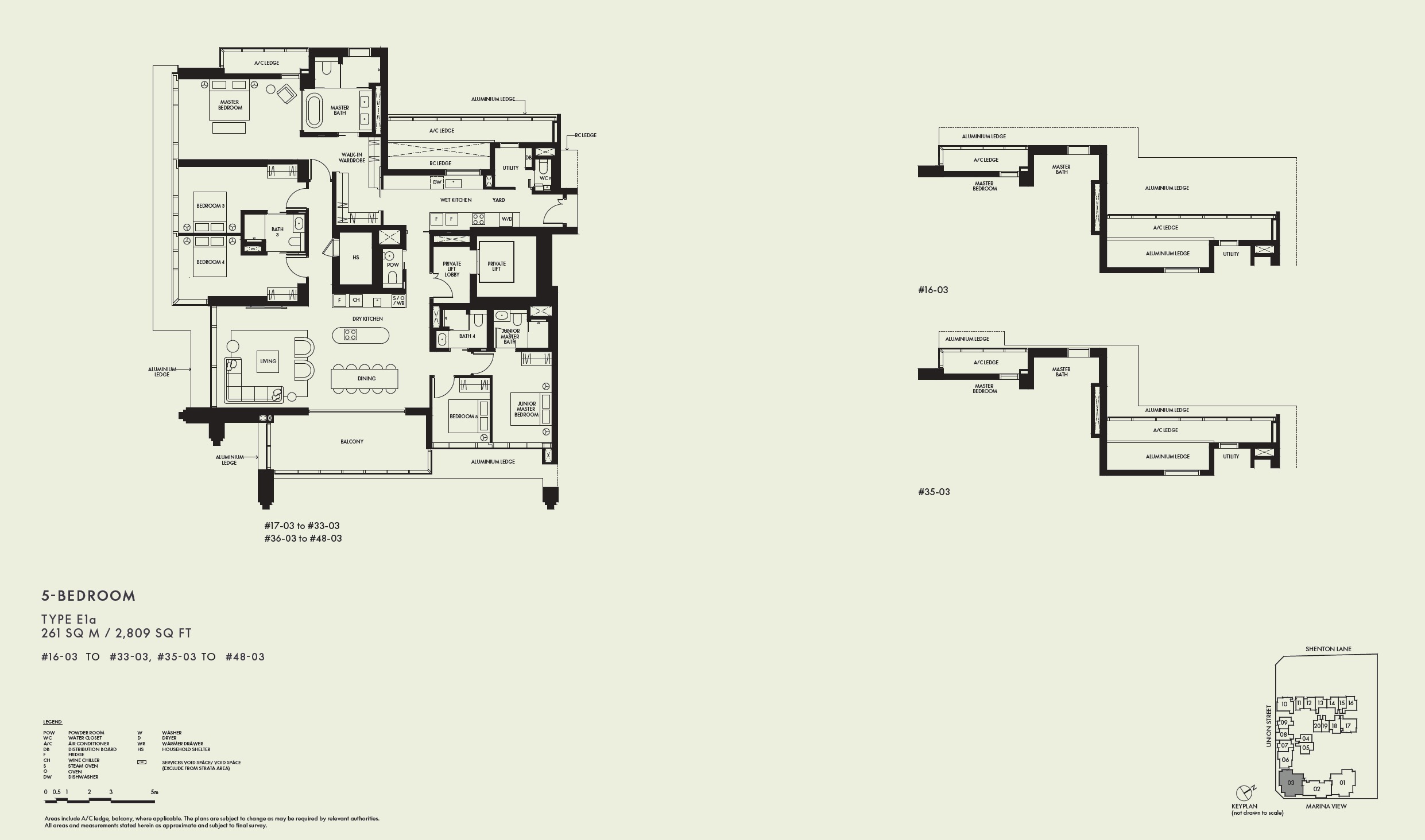 W Residences Floor Plan 5BR E1