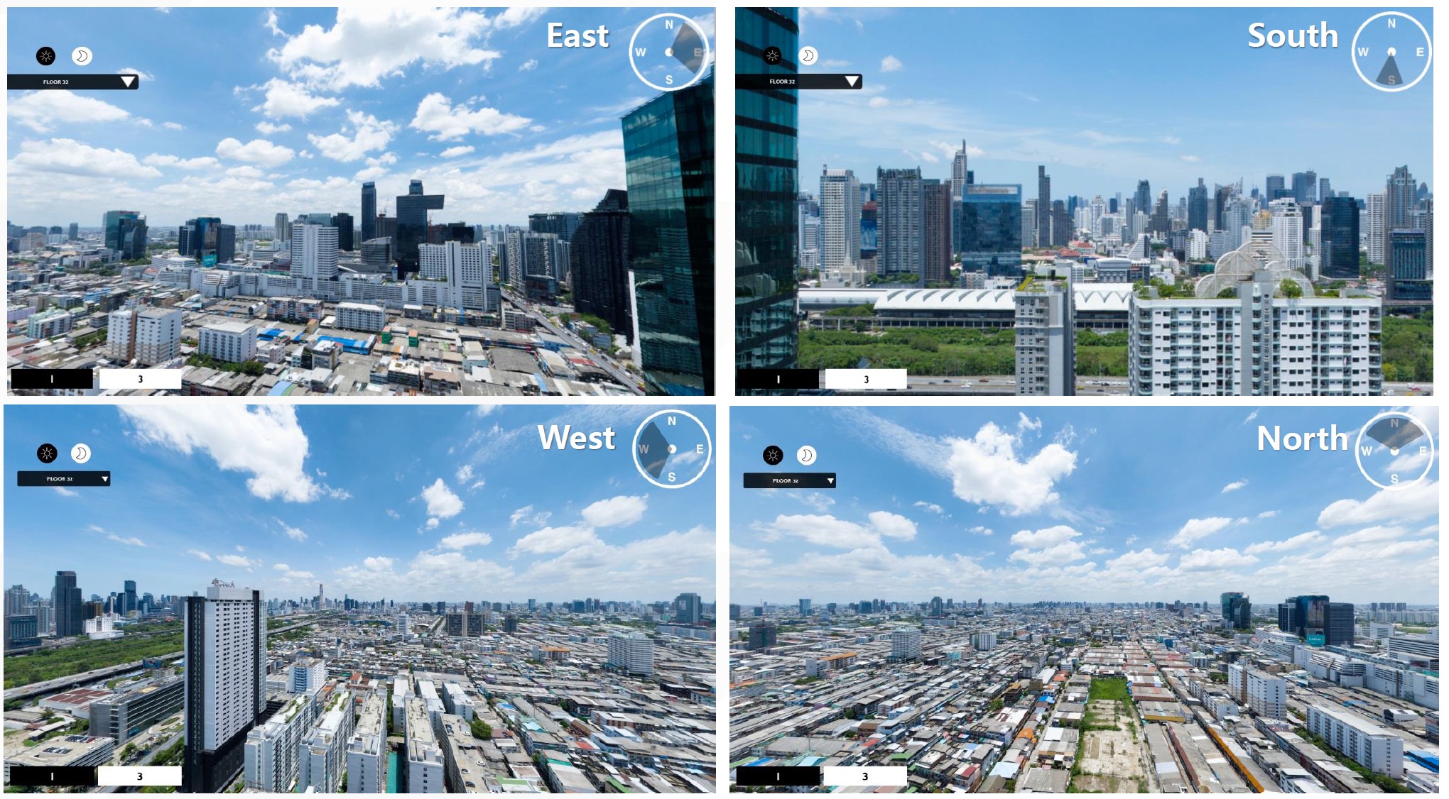 Nue Epic Asok R9 - View for Tower A Level 32 Day