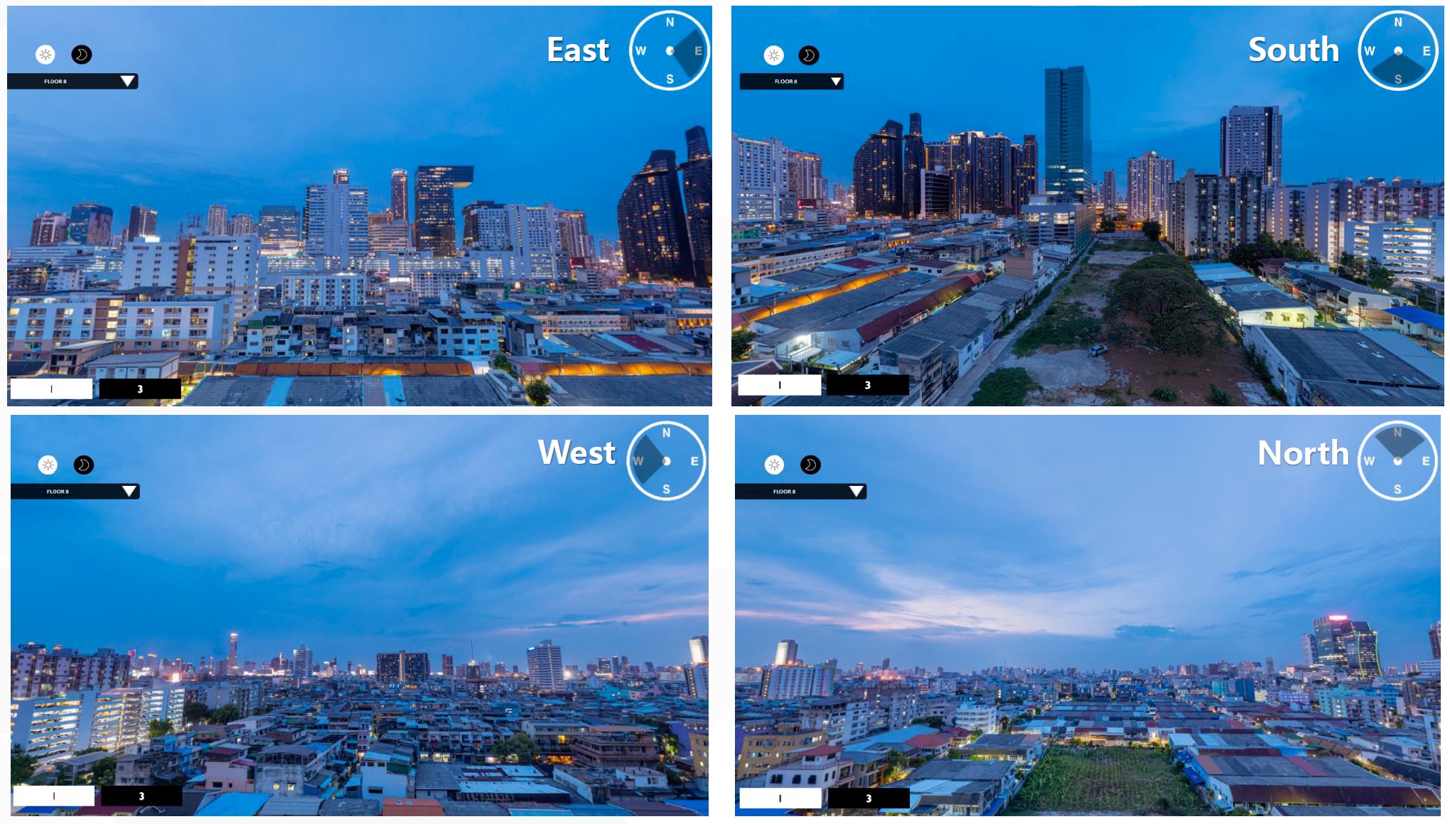 Nue Epic Asok R9 - View for Tower C Level 8 Night