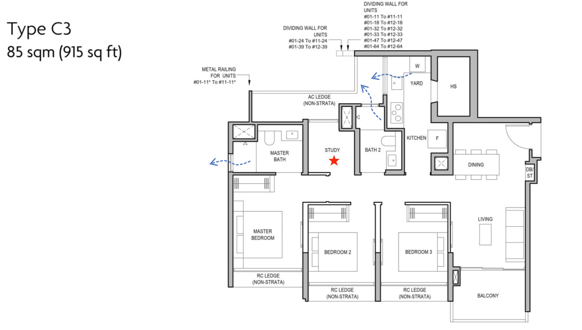 Coastal Cabana EC – 3BR Premium + Flexi C3