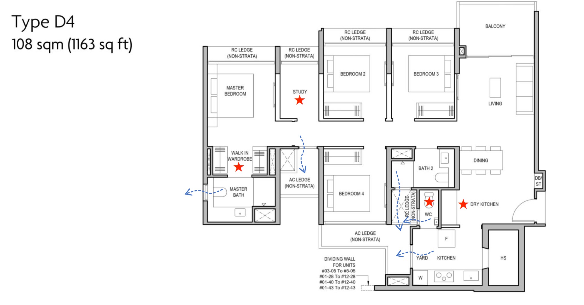Coastal Cabana EC – 4BR Premium Study D4