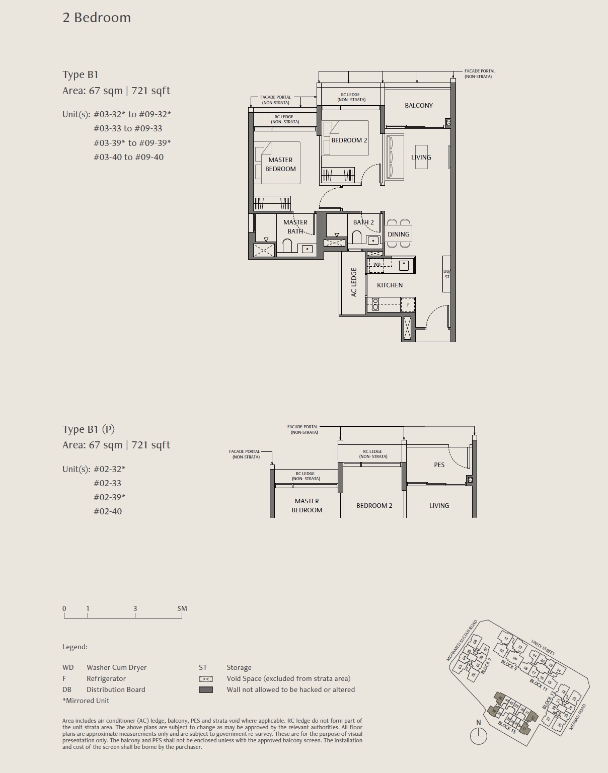Robertson Opus โ Floor Plan 2BR B1