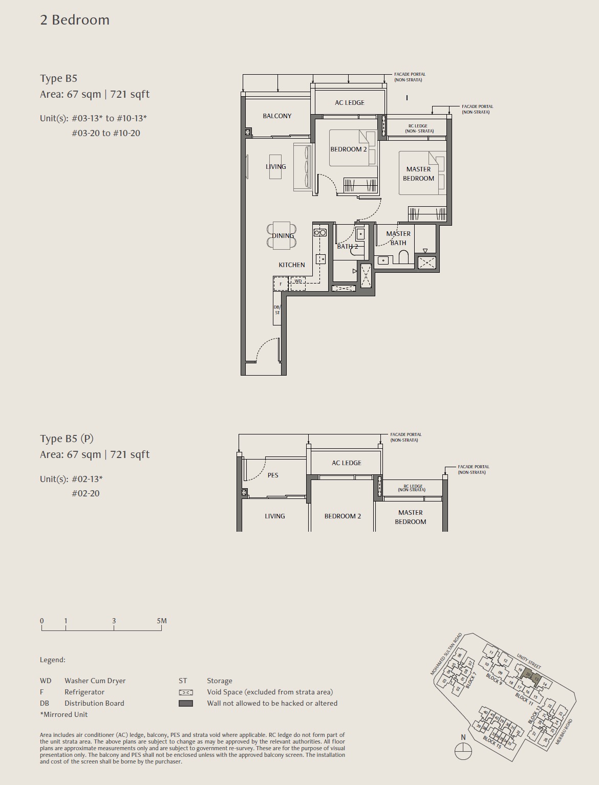 Robertson Opus โ Floor Plan 2BR B5