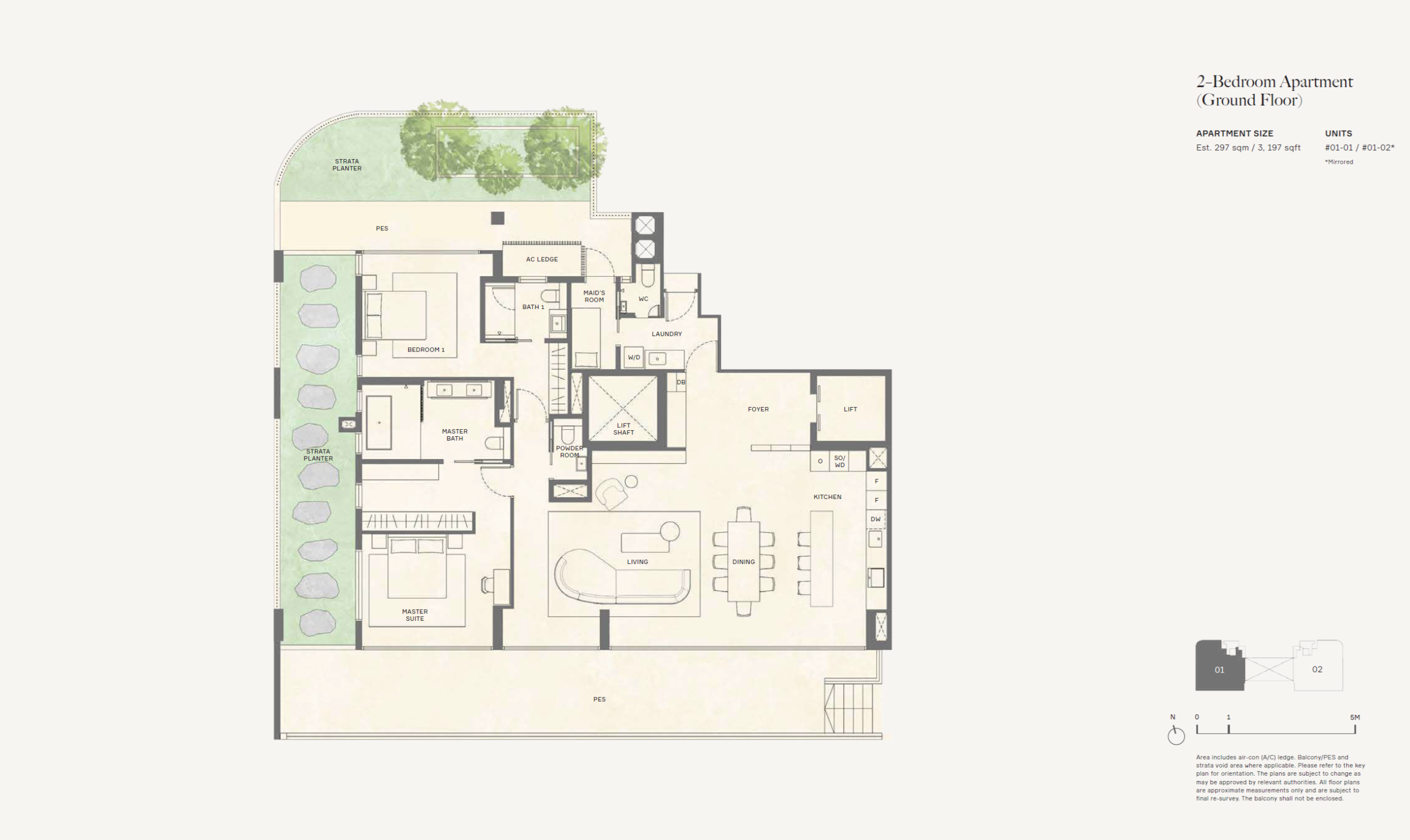 21 Anderson โ Floor Plan 2BR Ground