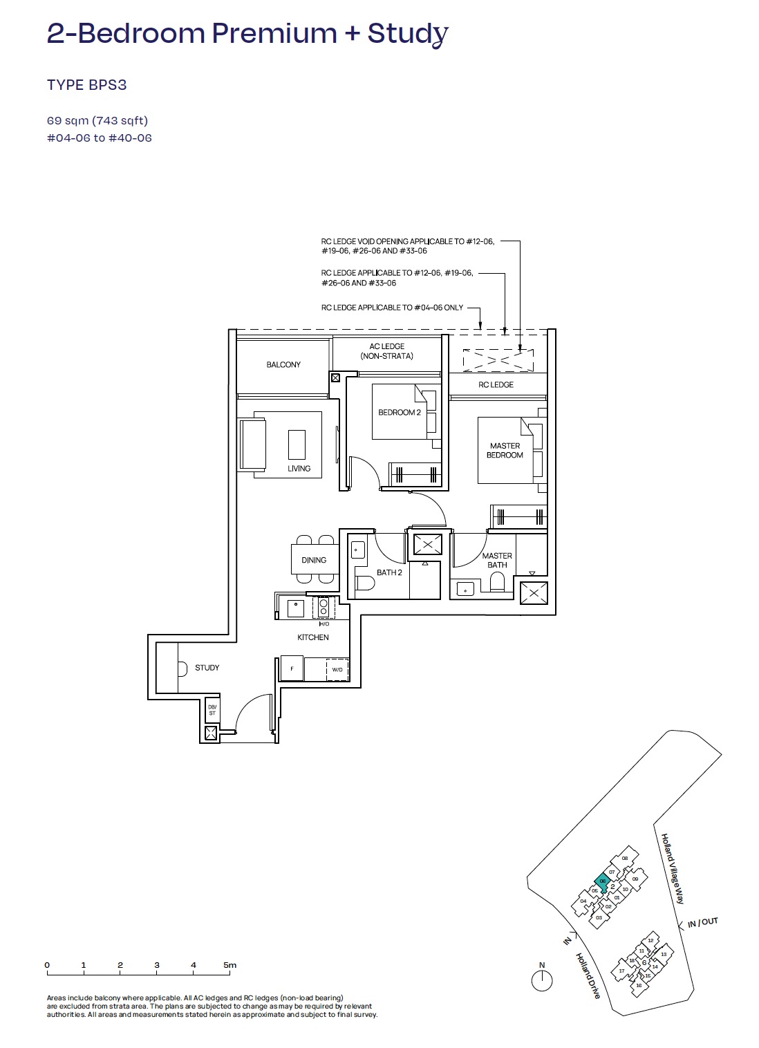 Skye At Holland – 2BR BPS3 Floor Plan