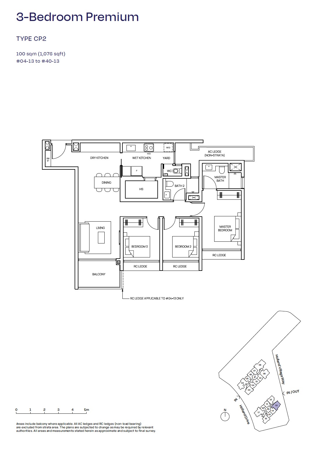 Skye At Holland – 3BR CP2 Floor Plan