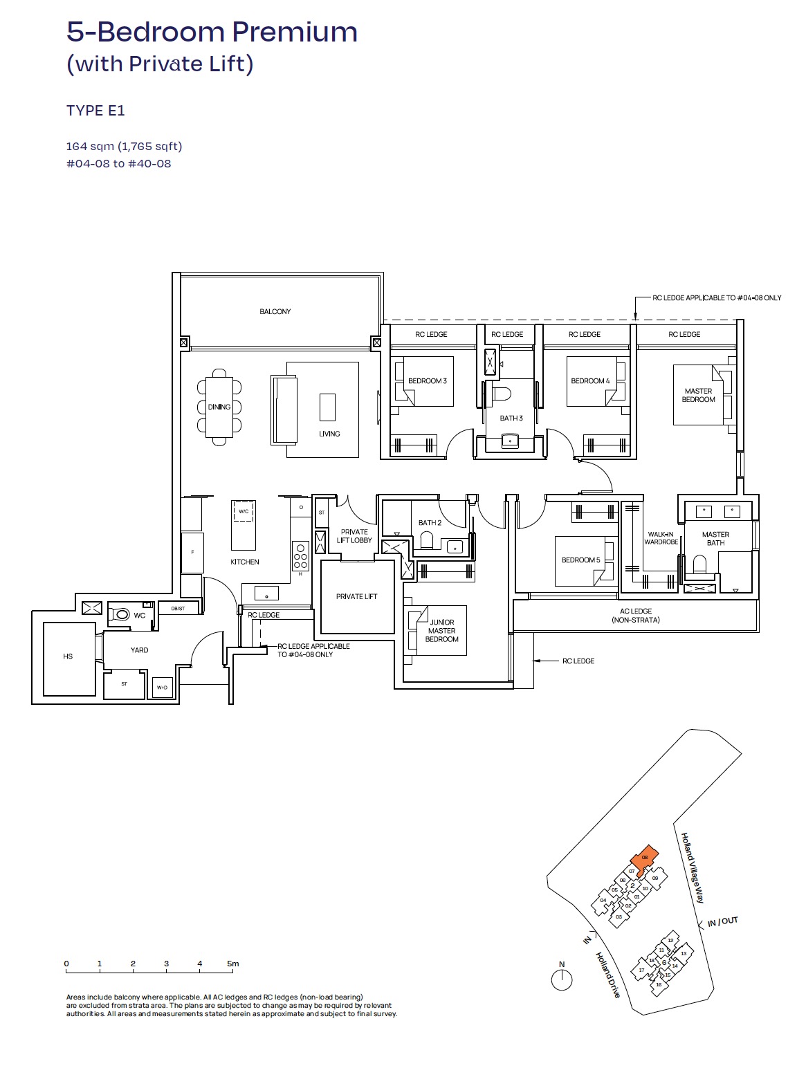 Skye At Holland – 5BR E1 Floor Plan