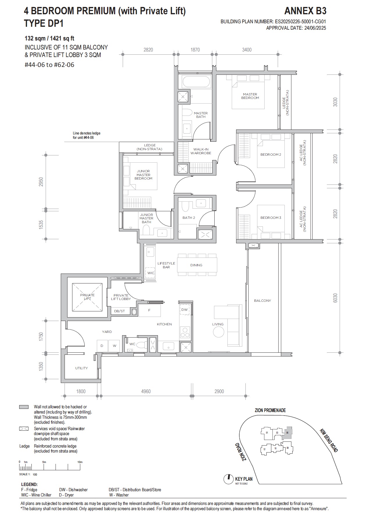 Promenade Peak 4BR DP1 Floor Plan