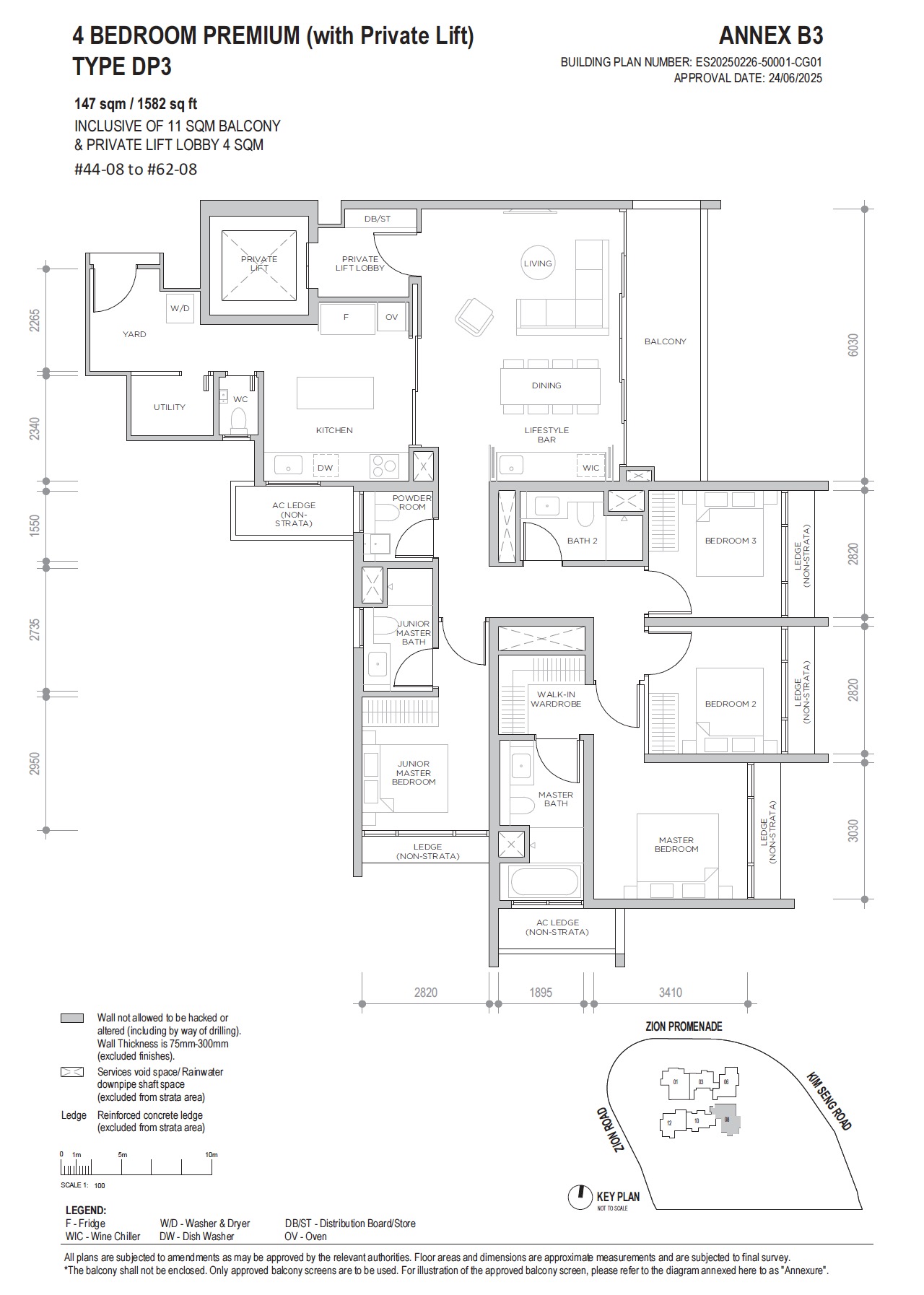 Promenade Peak 4BR DP3 Floor Plan