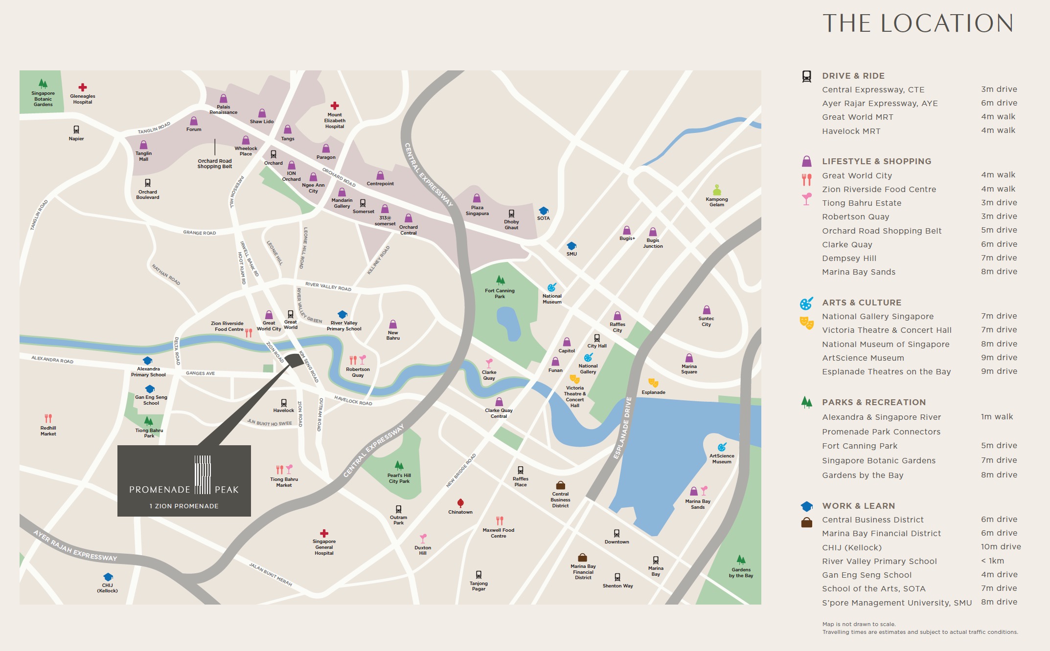 Promenade Peak Location Map