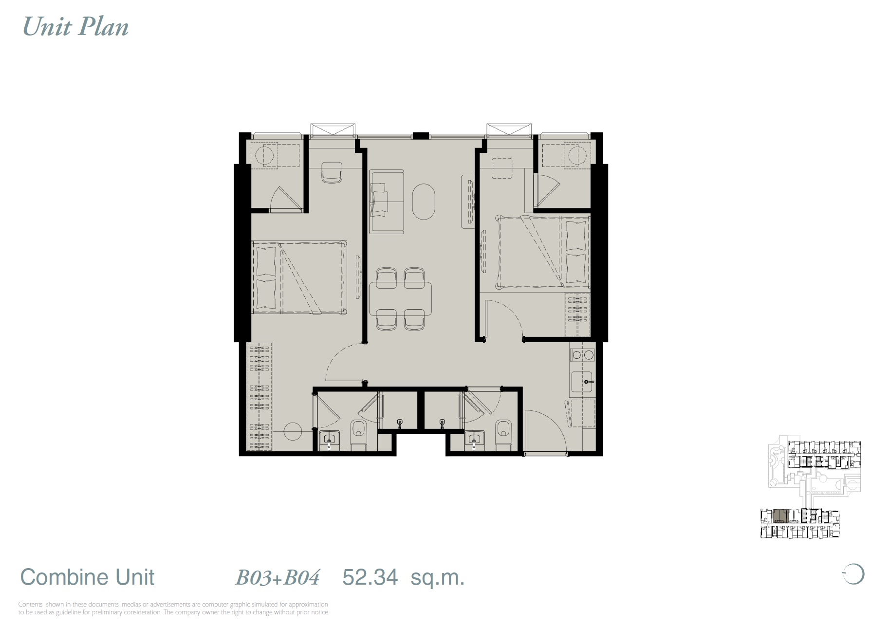 Reference Sathorn WWY – Combined Unit 1 Floor Plan