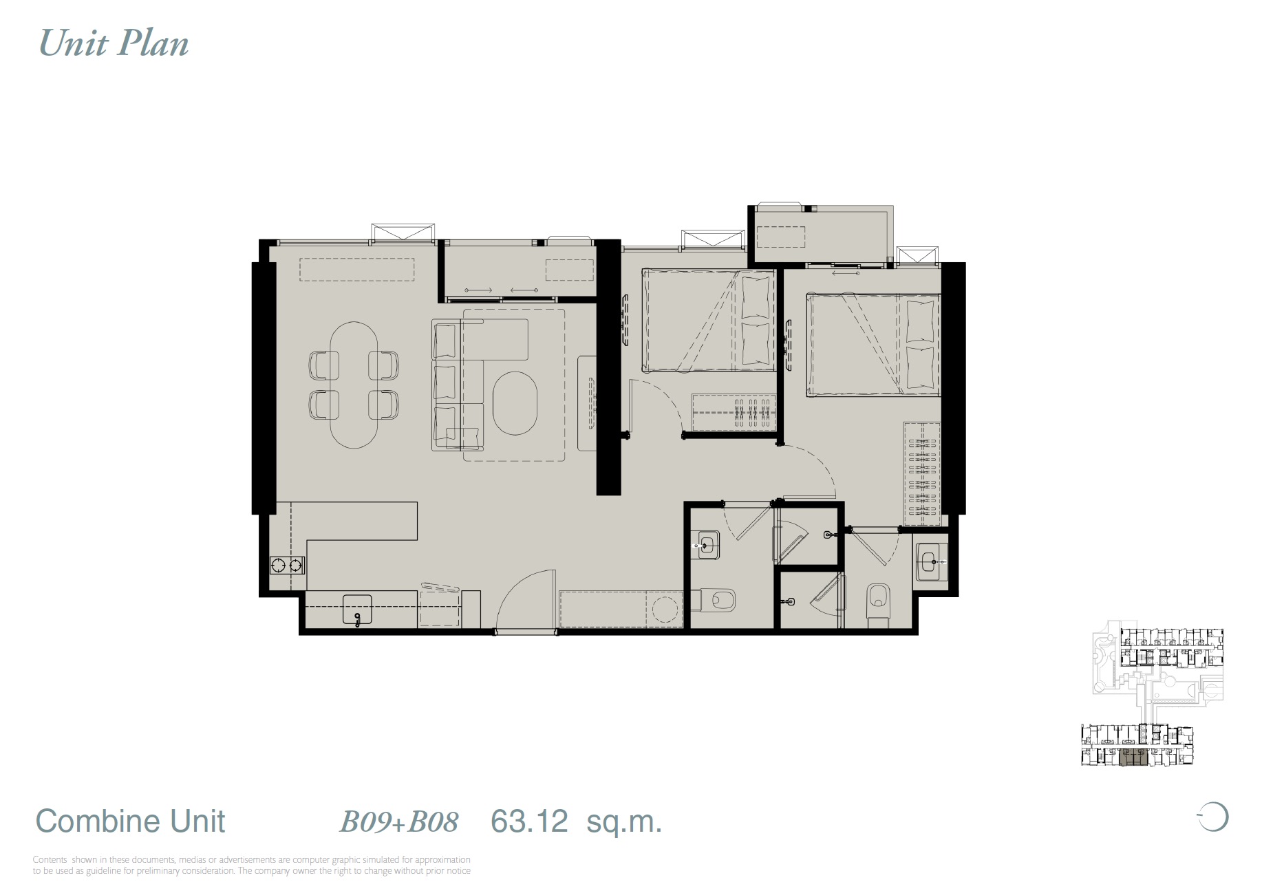 Reference Sathorn WWY – Combined Unit 4 Floor Plan