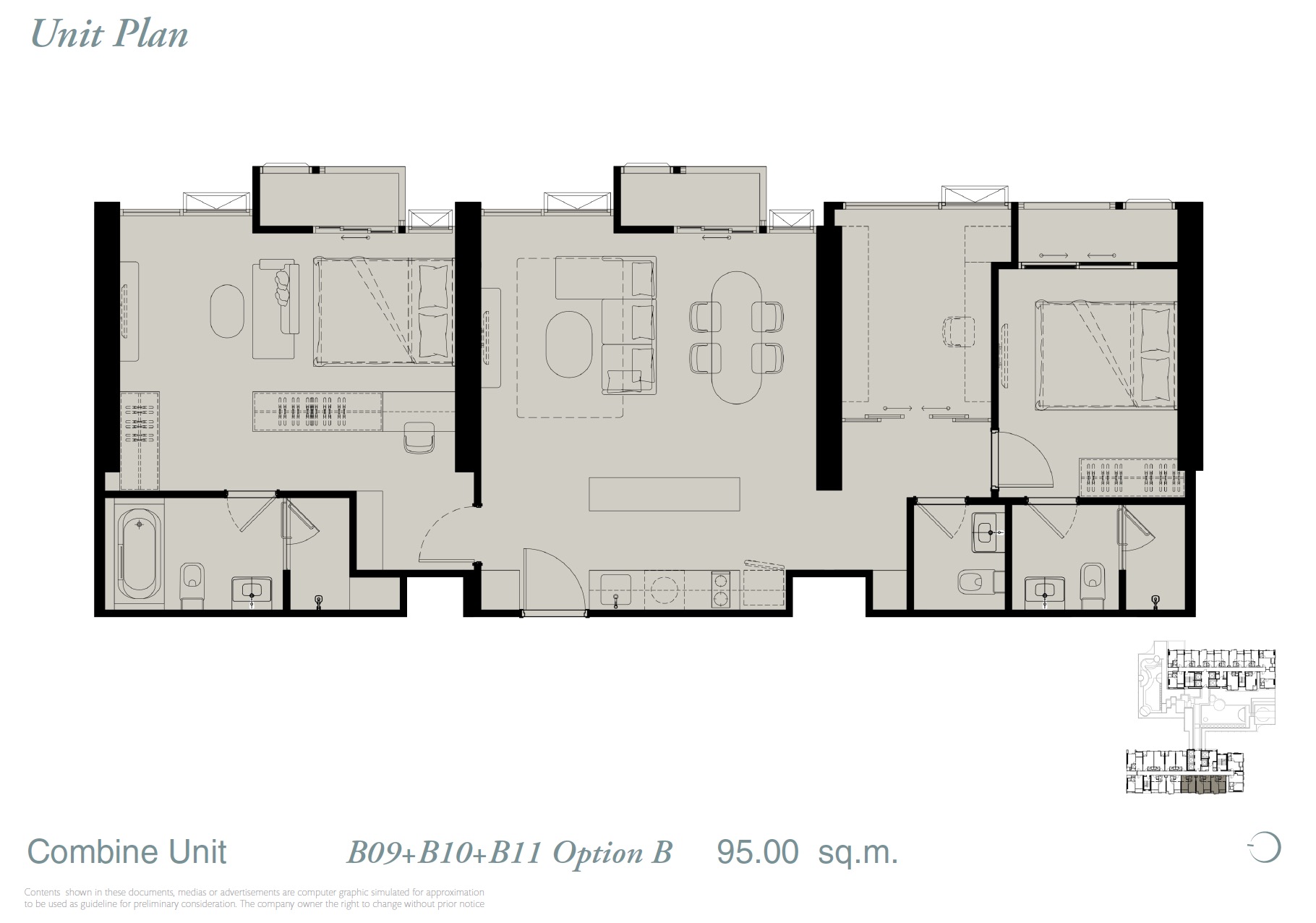 Reference Sathorn WWY – Combined Unit 6 Floor Plan
