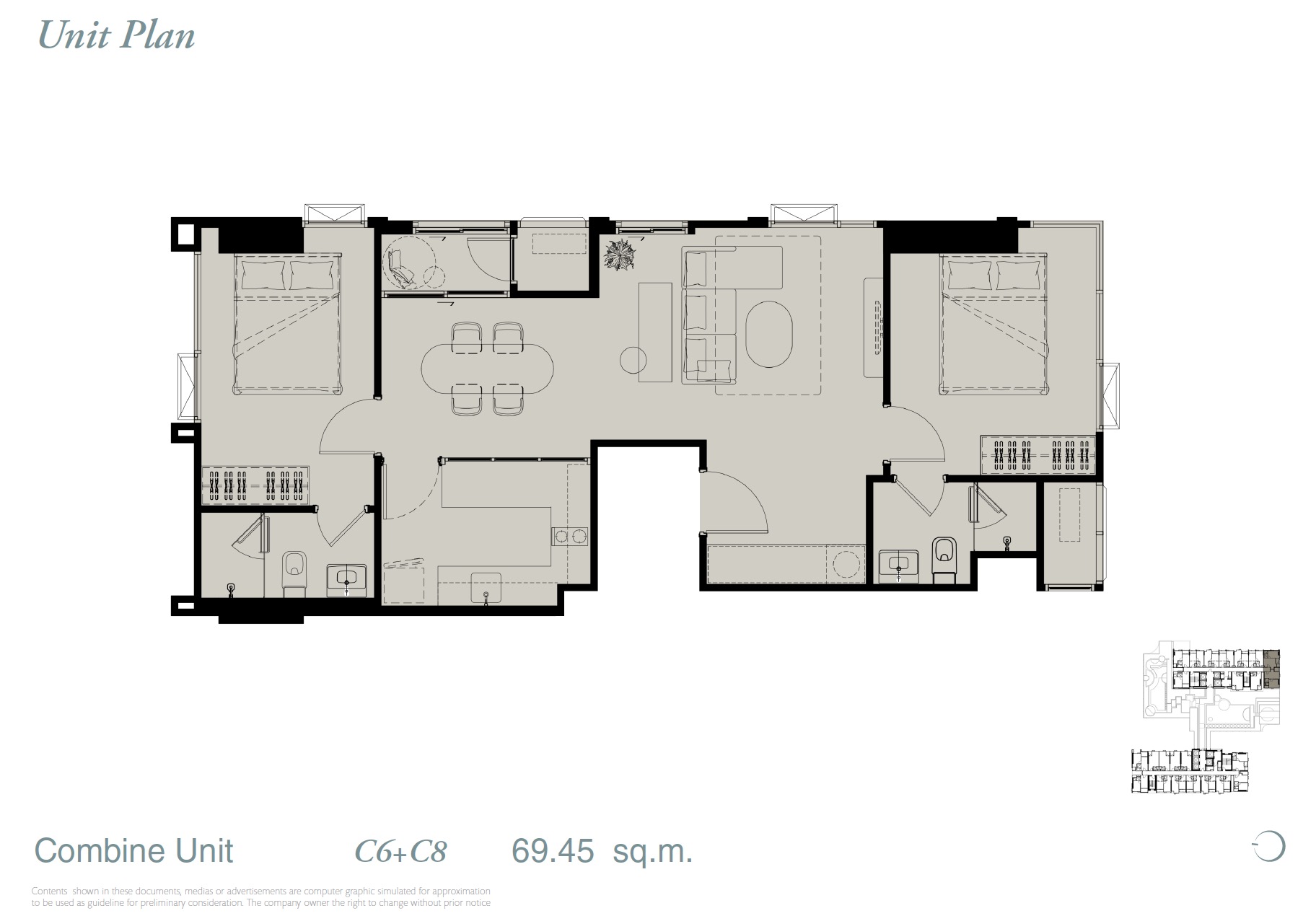 Reference Sathorn WWY – Combined Unit 7 Floor Plan
