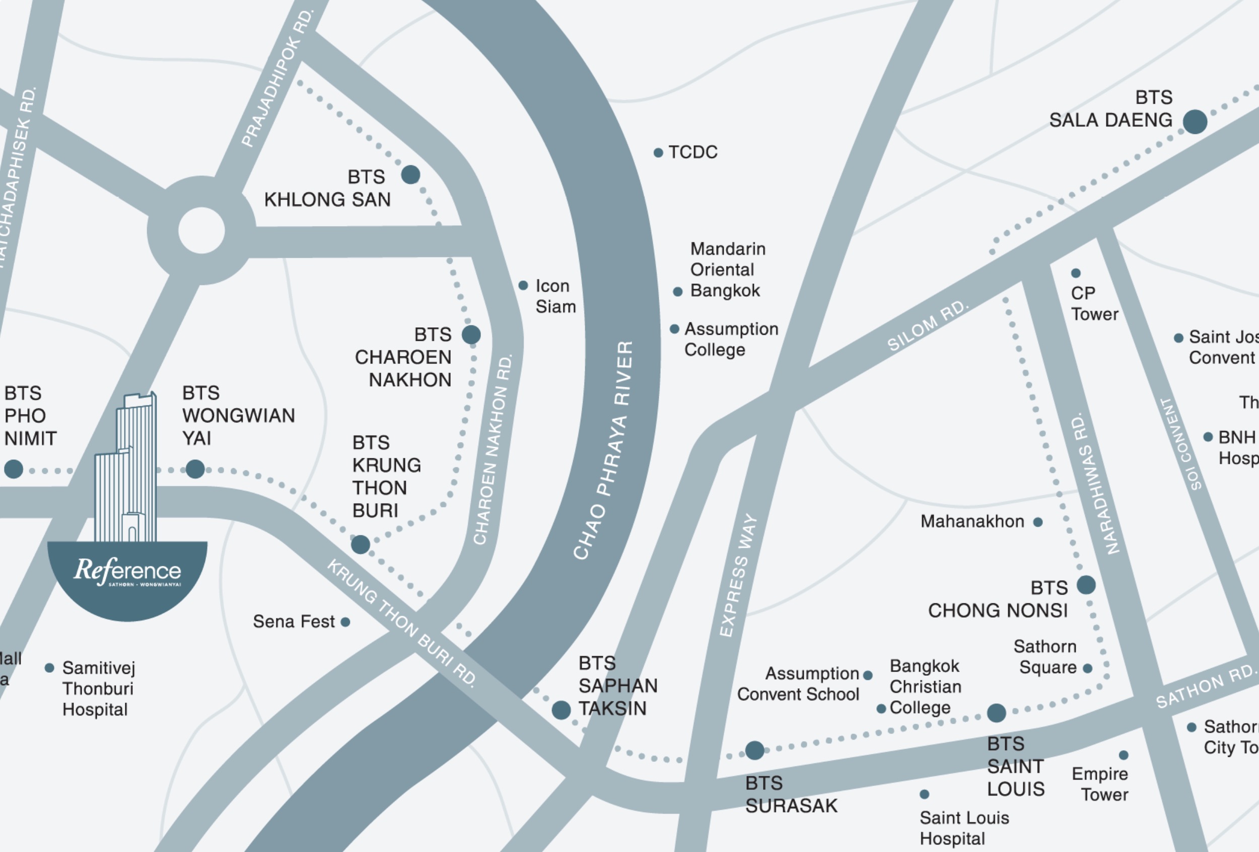 Reference Sathorn WongWianYai – Location Map