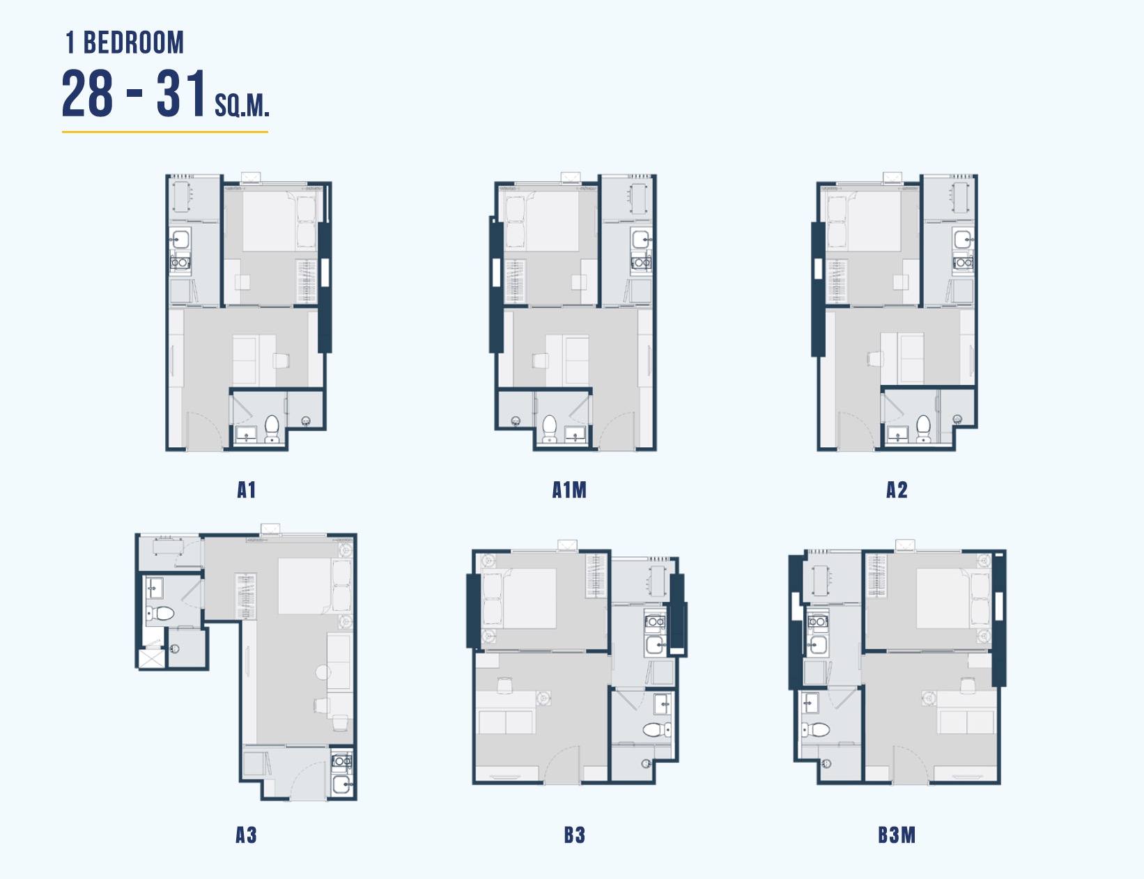 Life Udomsuk 1BR Floor Plan