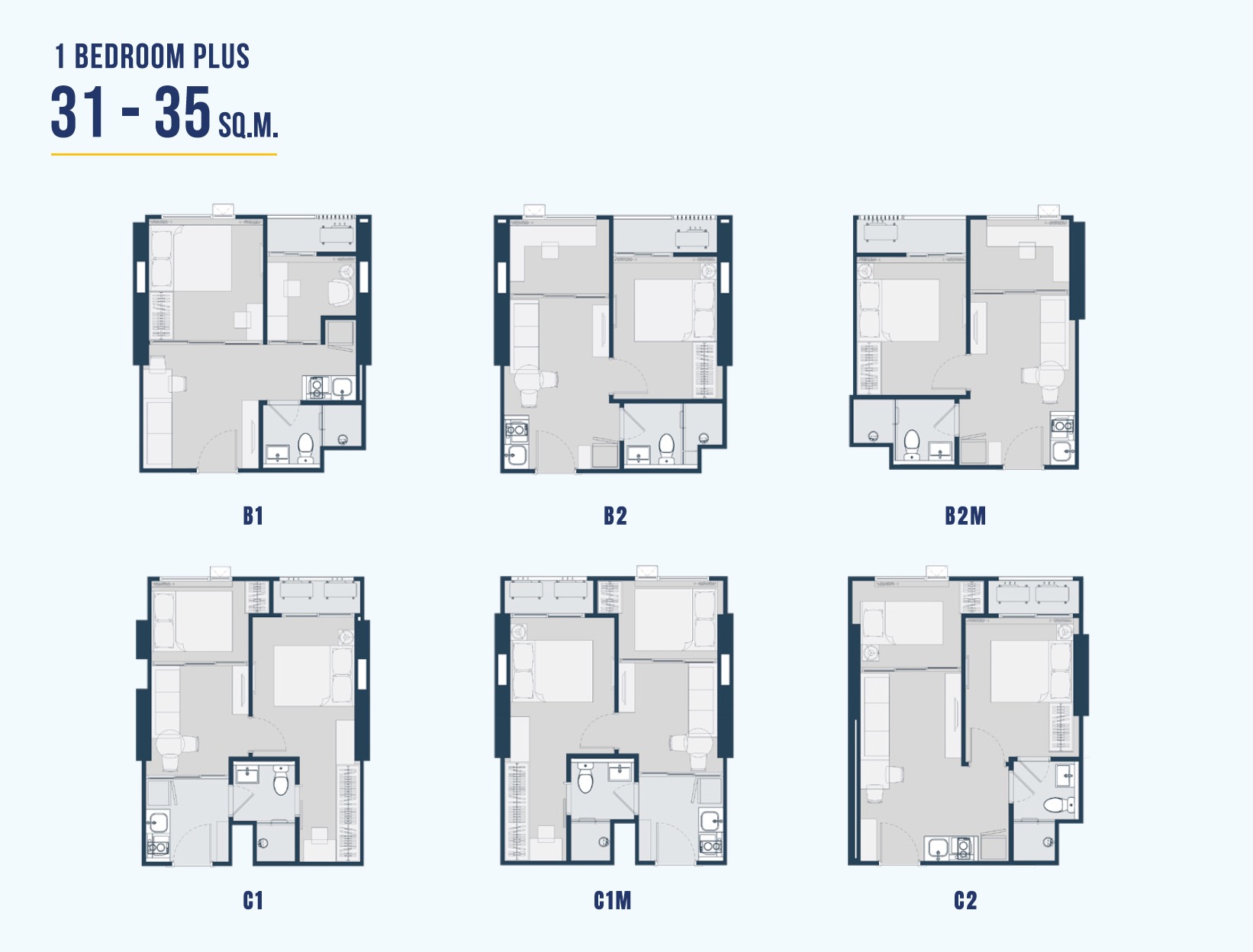 Life Udomsuk 1BR Plus Floor Plan