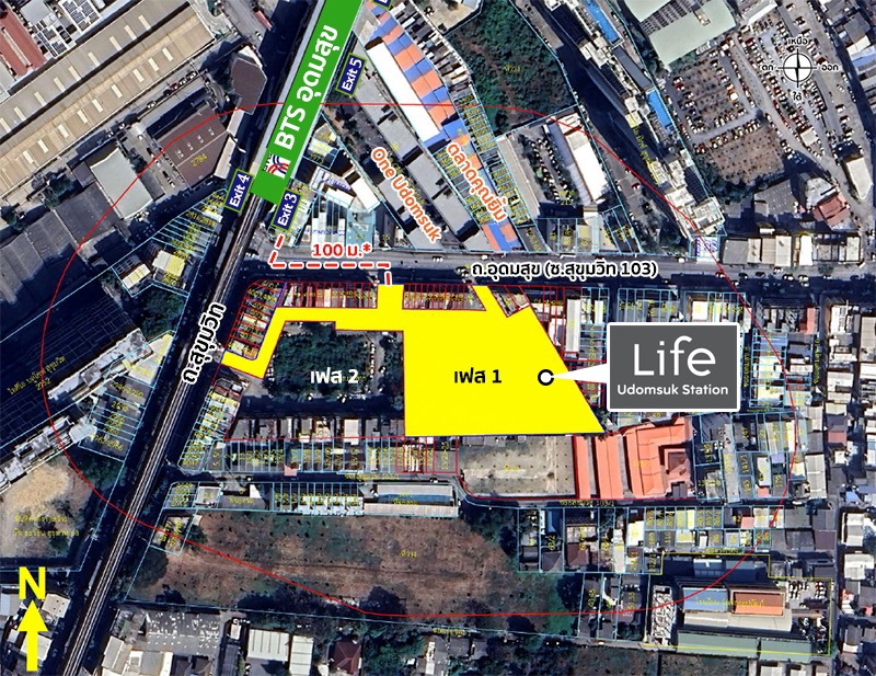 Life Udomsuk Location Map