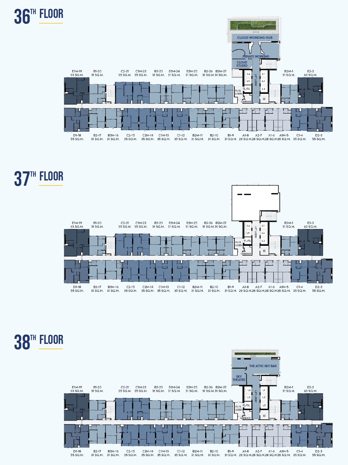 Life Udomsuk Unit Level 36 38 Site Plan