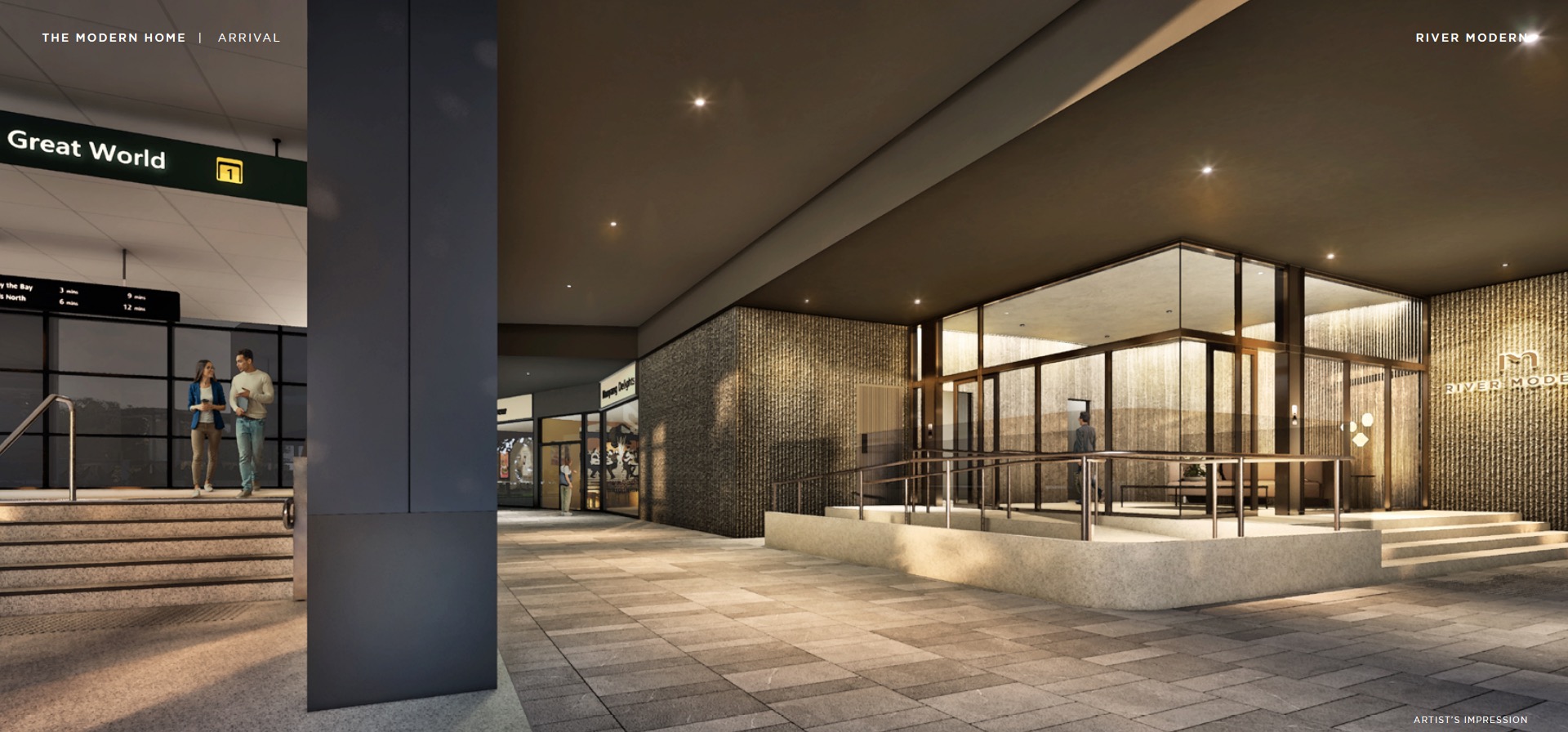 River Modern Arrival From MRT