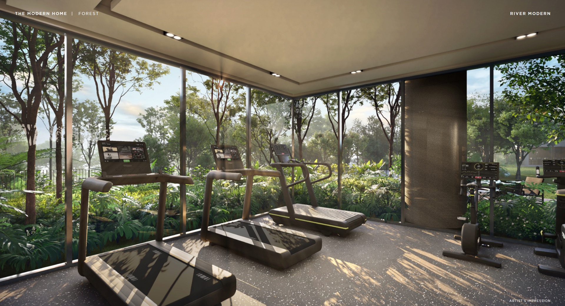 River Modern Gym In The Forest