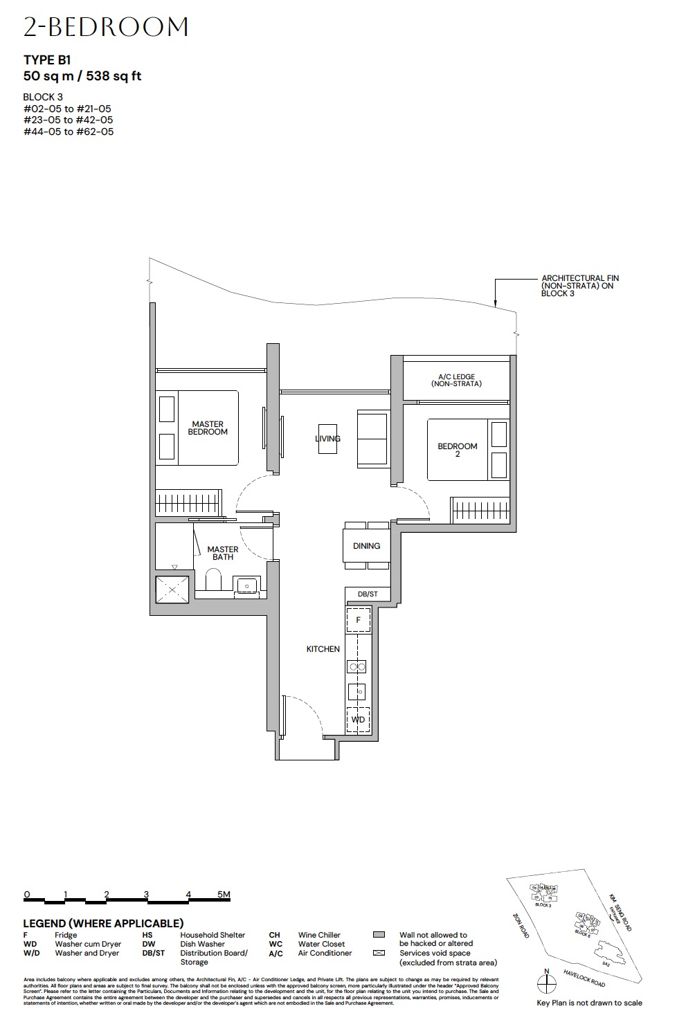 Zyon Grand – 2BR B1 Floor Plan