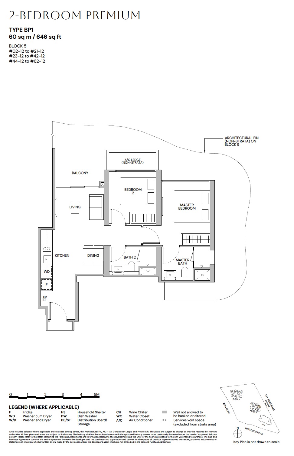 Zyon Grand – 2BR BP1 Floor Plan