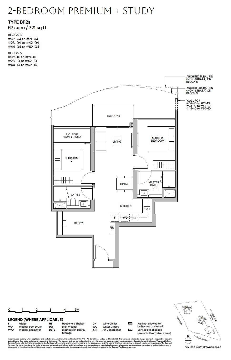 Zyon Grand – 2BR BP2a Floor Plan