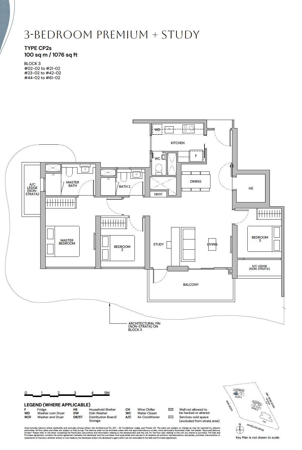 Zyon Grand – 3BR CP2s Floor Plan