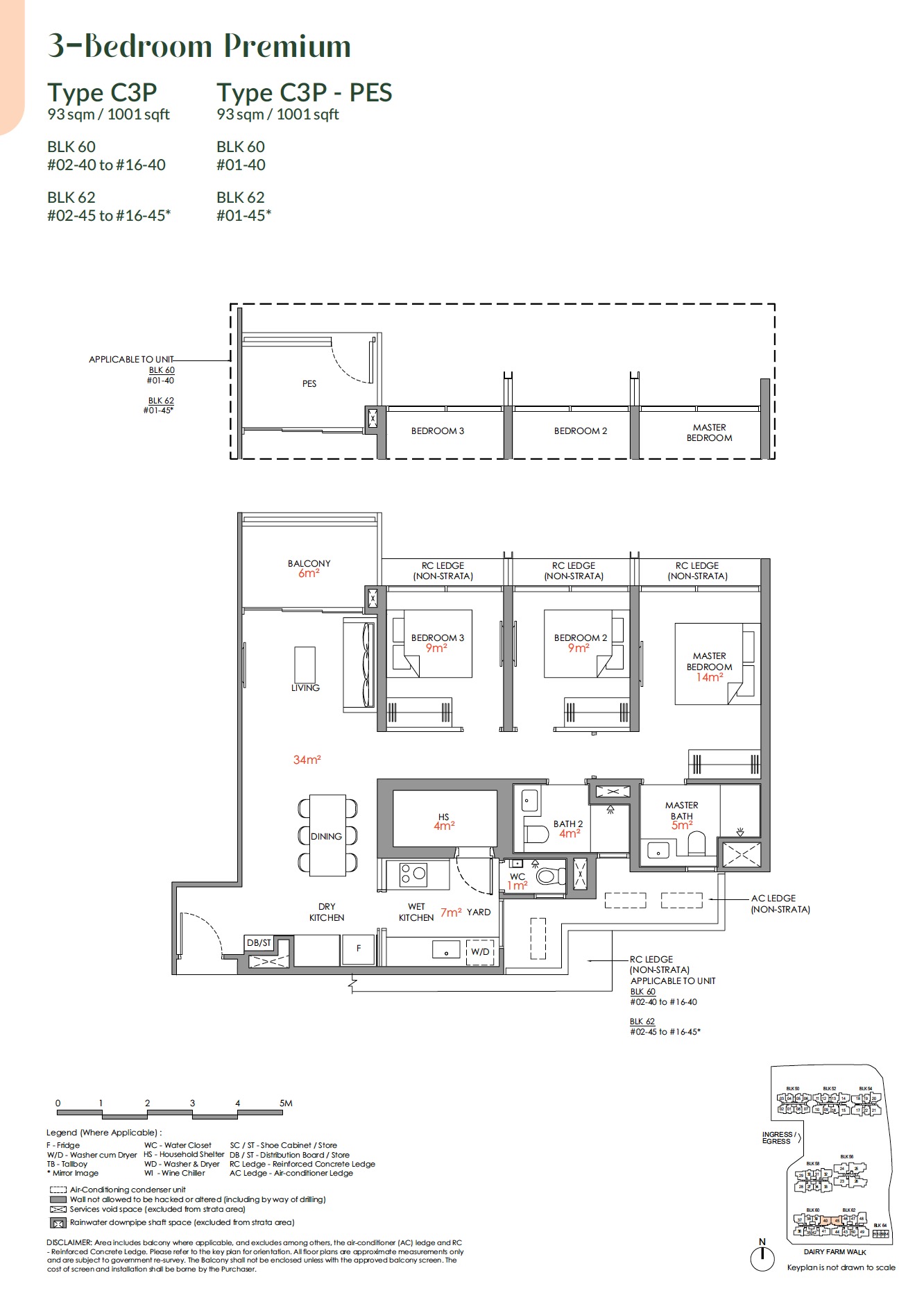 Narra Residences – 3BR Premium C3P Floor Plan