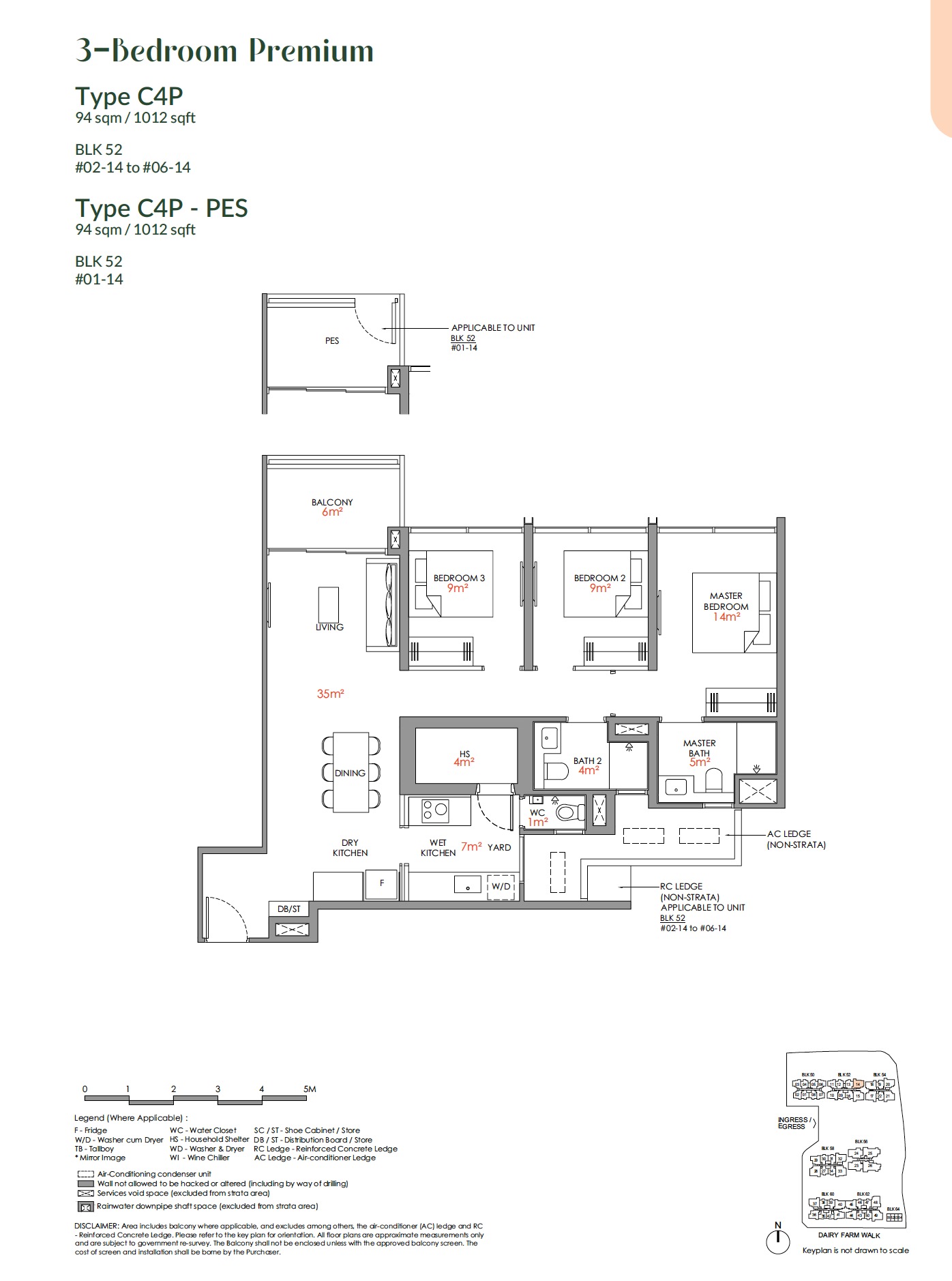 Narra Residences – 3BR Premium C4P Floor Plan