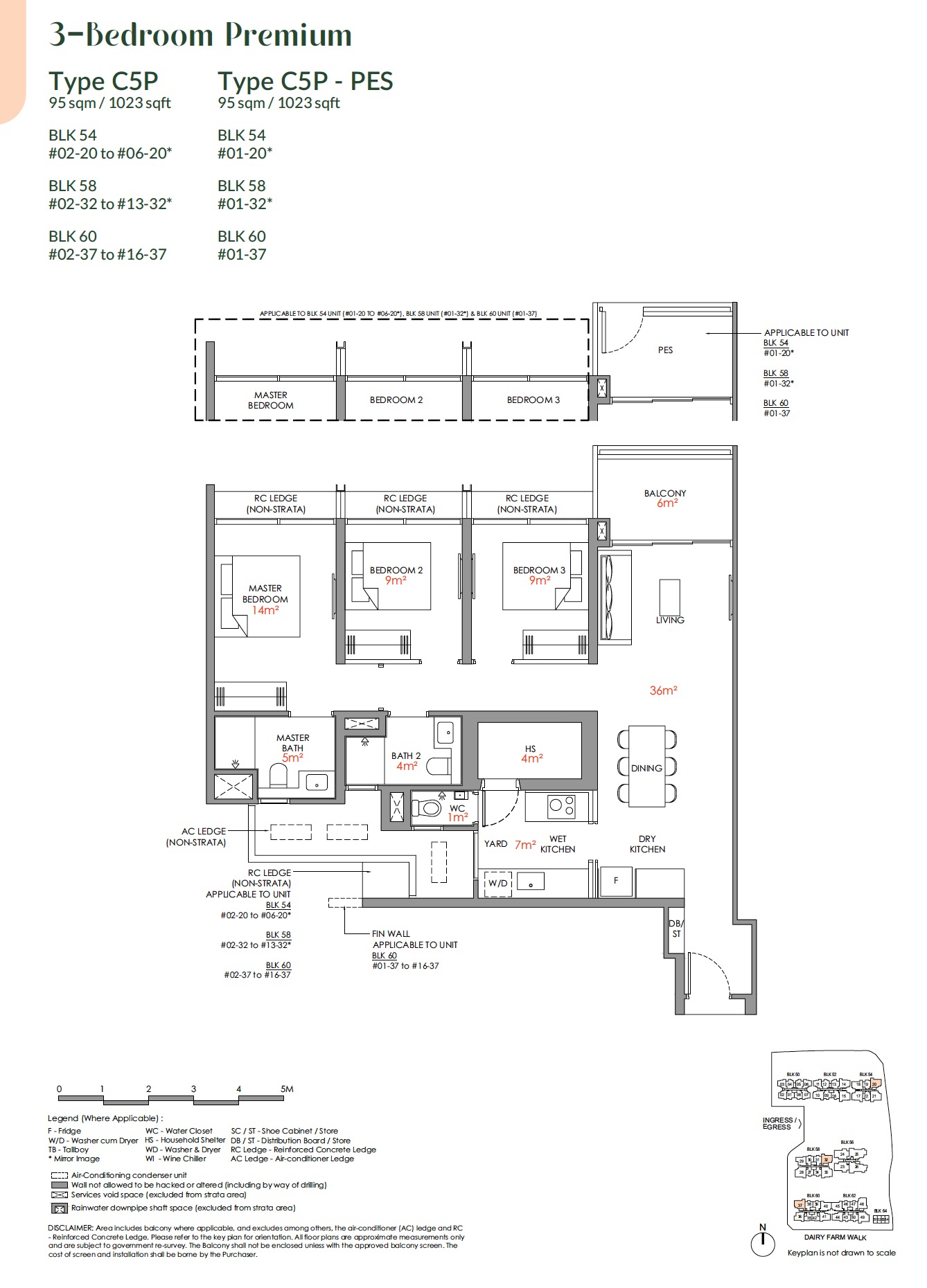 Narra Residences – 3BR Premium C5P Floor Plan