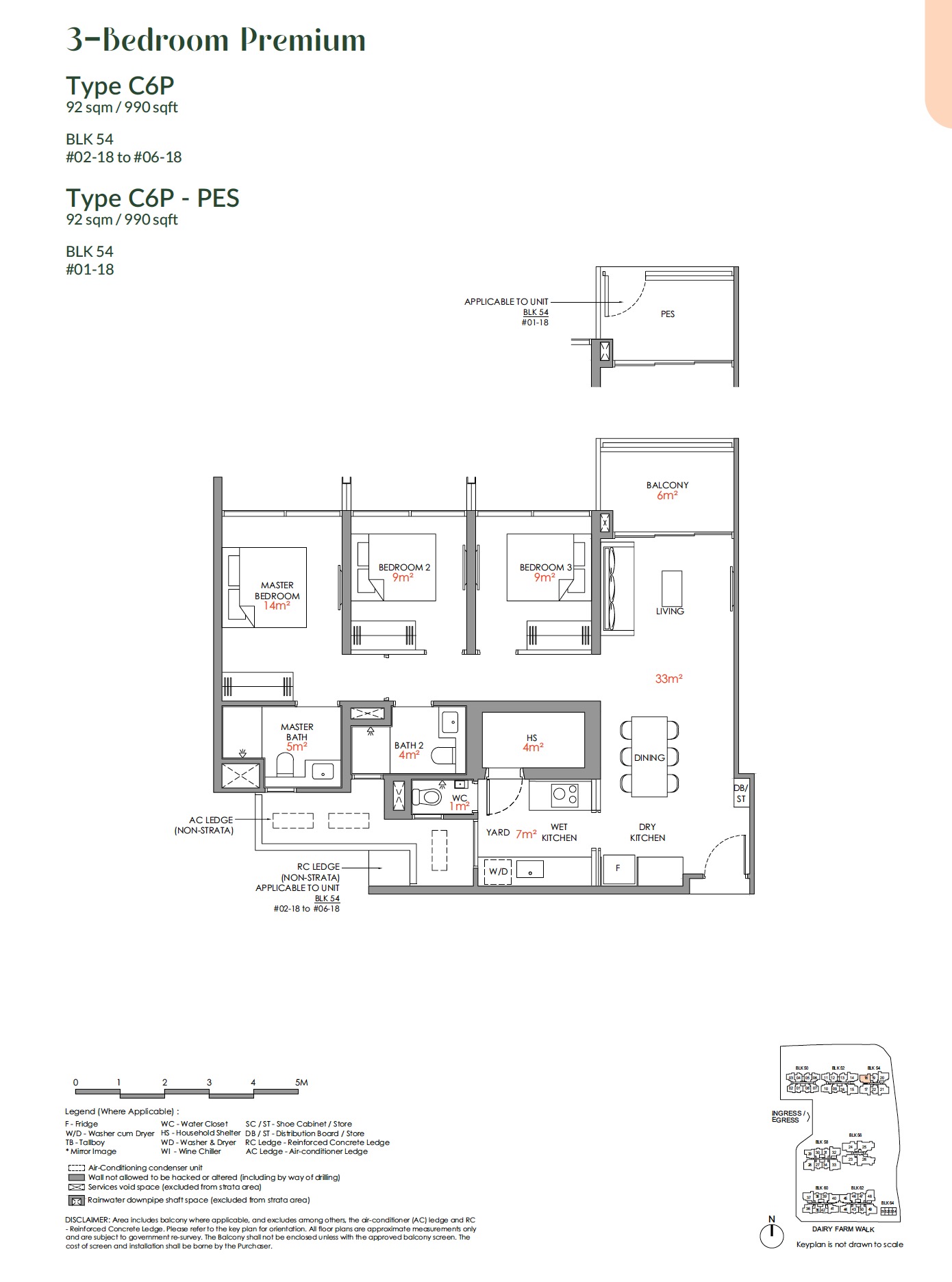 Narra Residences – 3BR Premium C6P Floor Plan