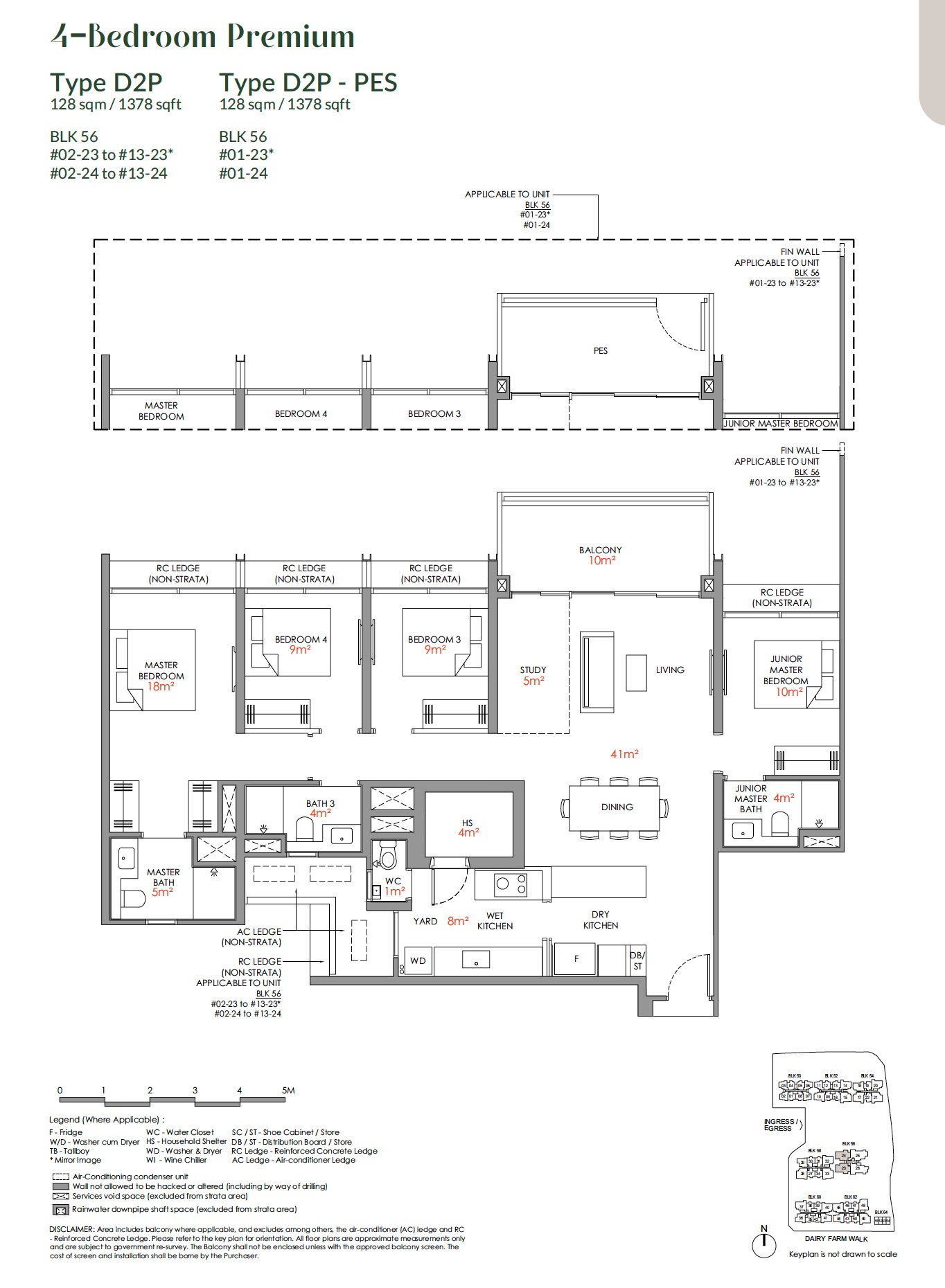 Narra Residences – 4BR Premium D2P Floor Plan