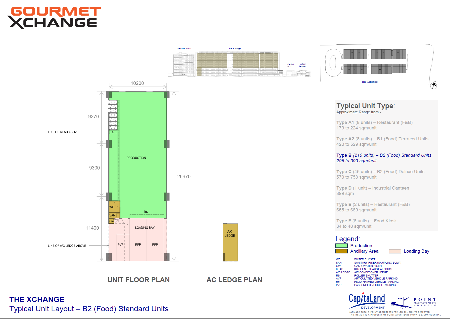 Gourmet Xchange – The Xchange Building Floor Plan (Standard)