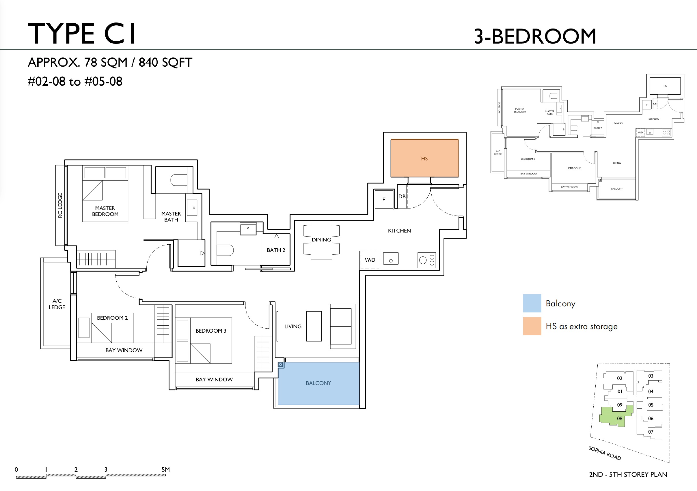 Sophia Meadows – Type C1 3BR Floor Plan
