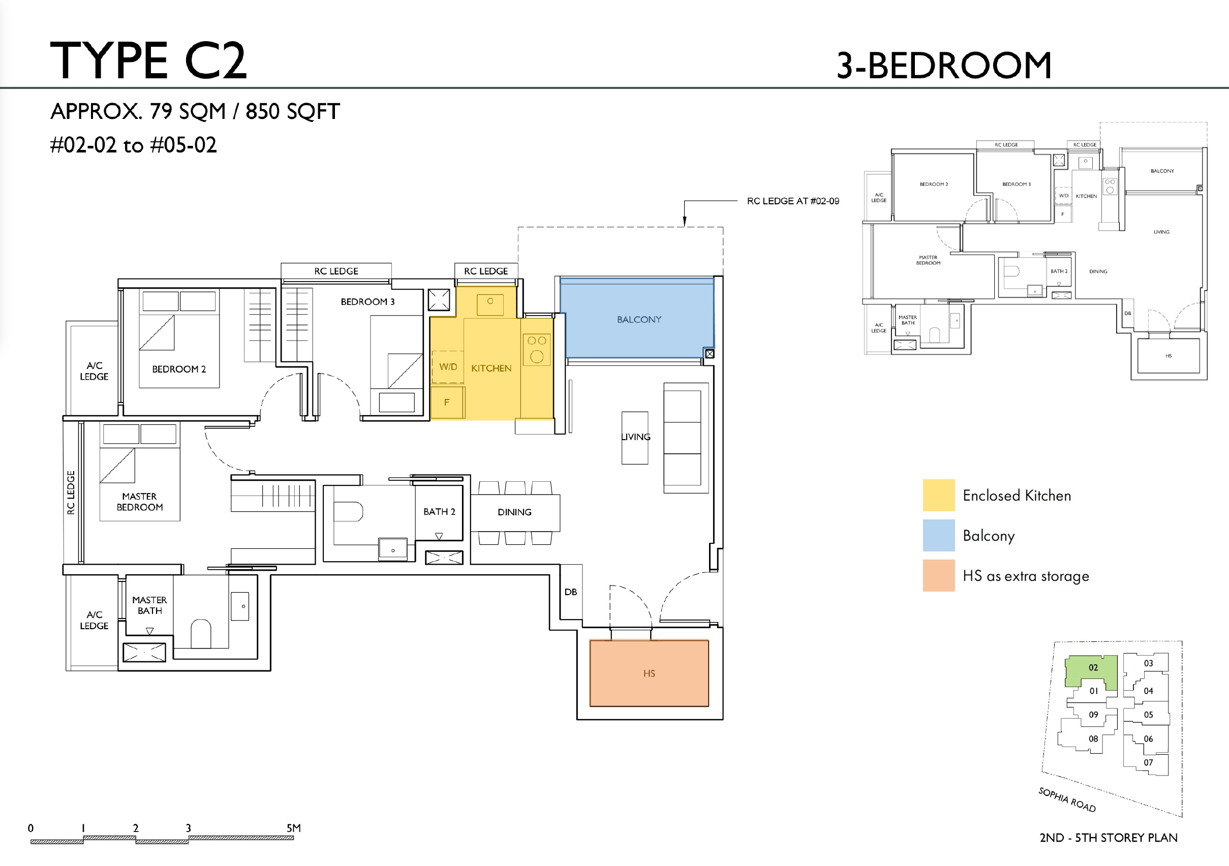 Sophia Meadows – Type C2 3BR Floor Plan