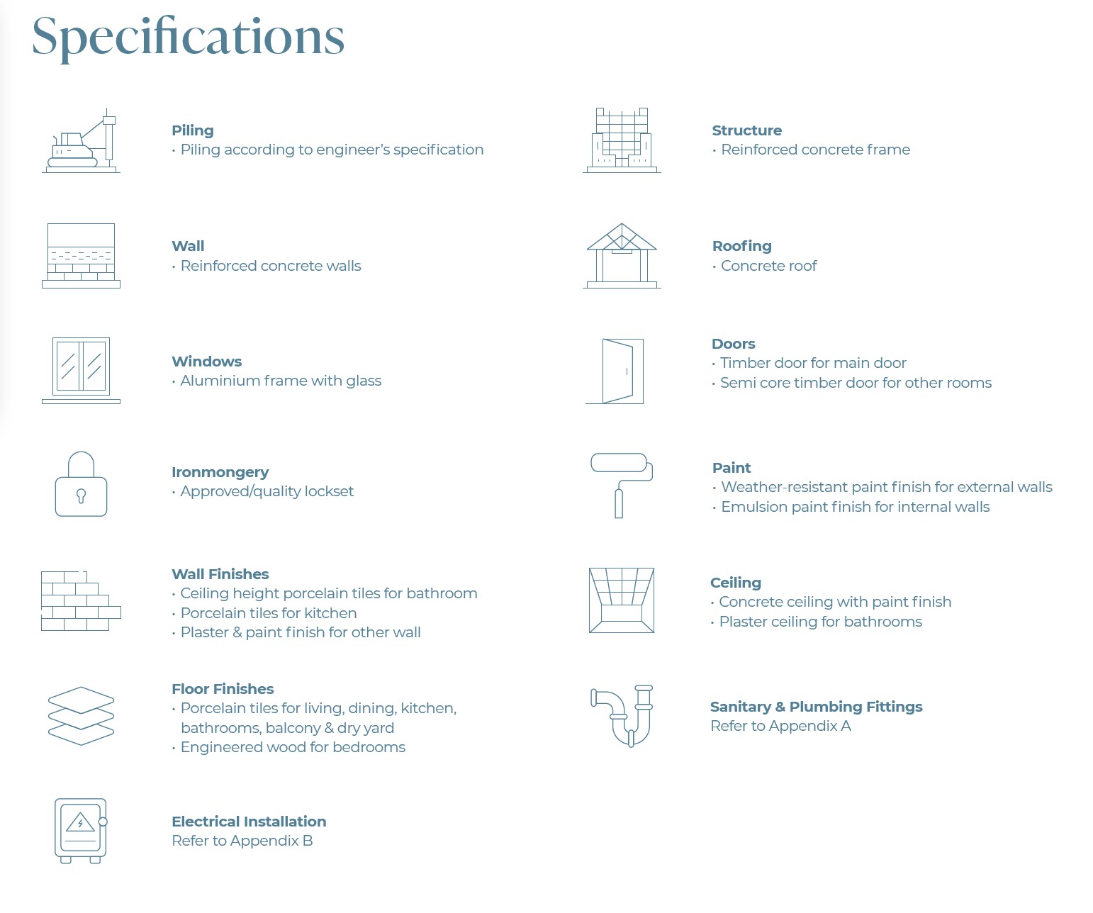 The Light Water Residences – Specification