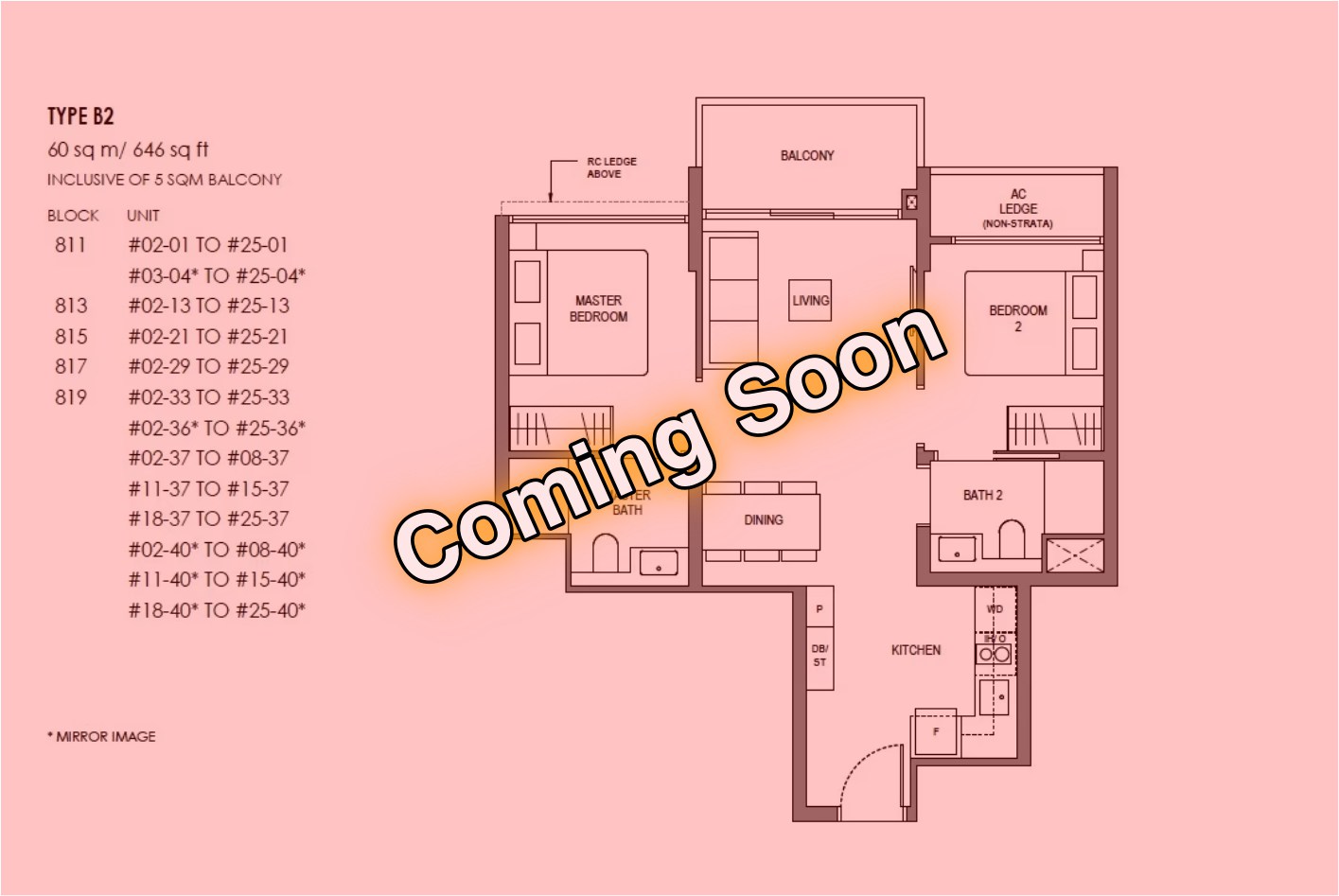 2BR Sample Floor Plan