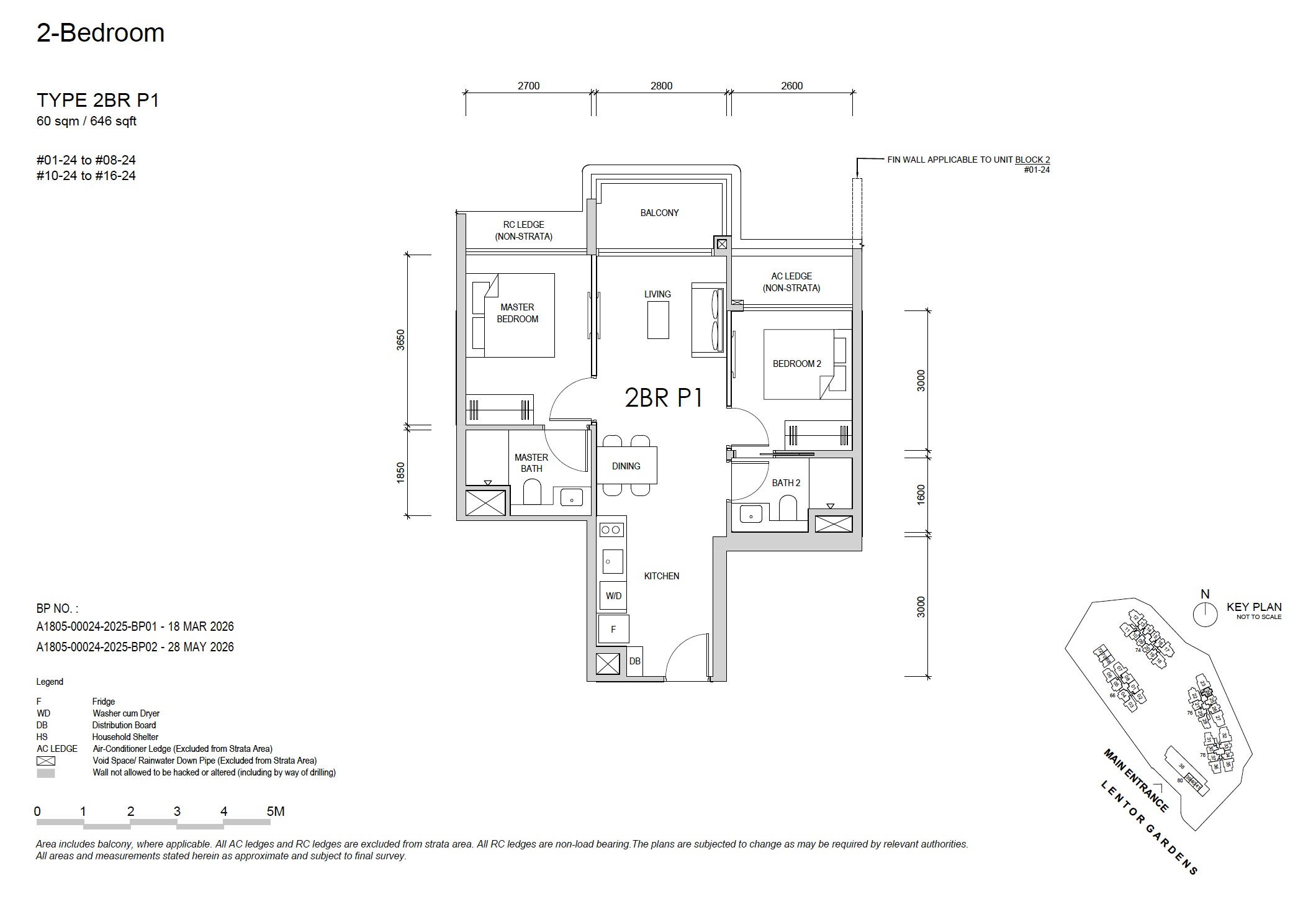 Lentor Gardens – 2BR P1 Floor Plan