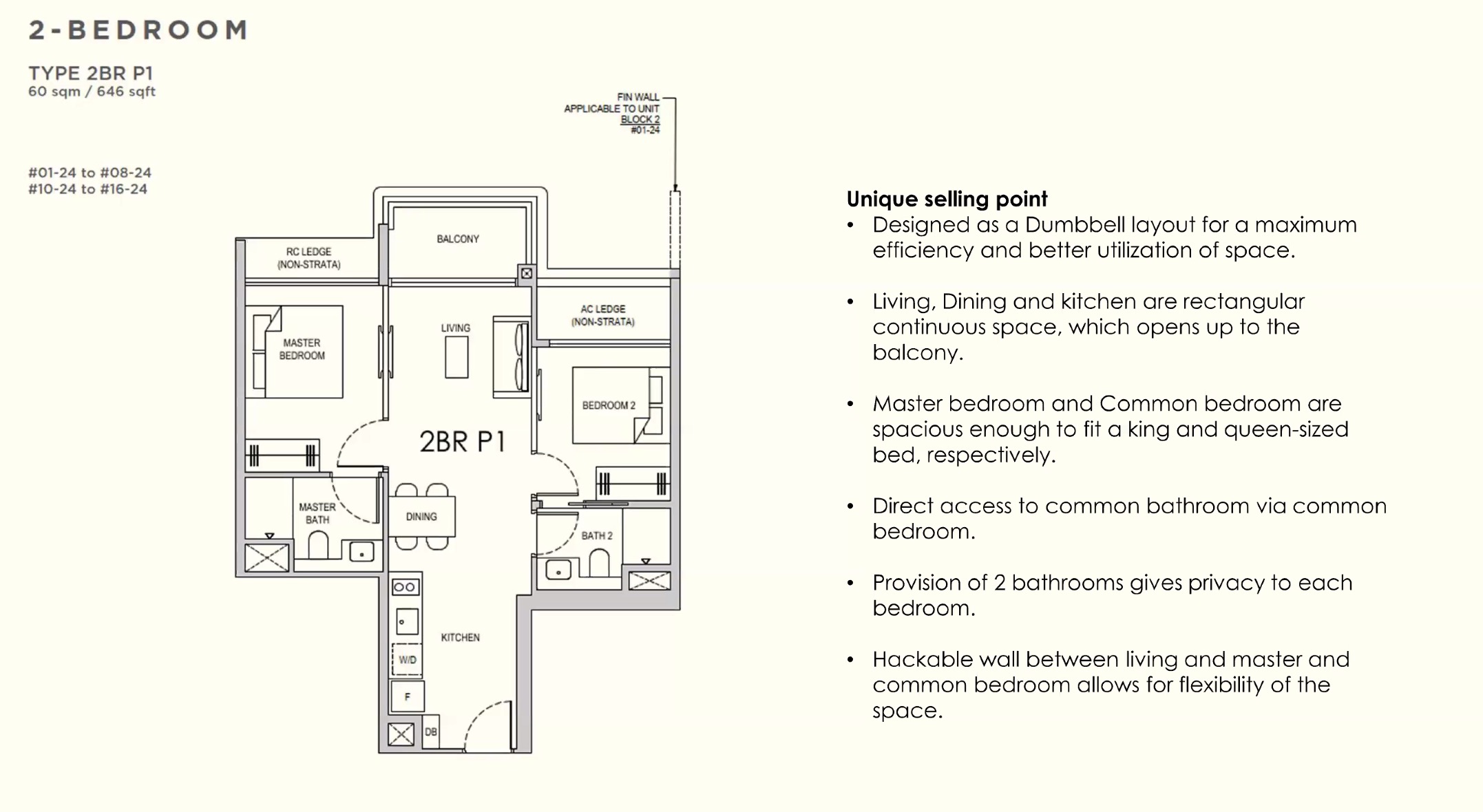 Lentor Gardens 2BR P1 Floor Plan
