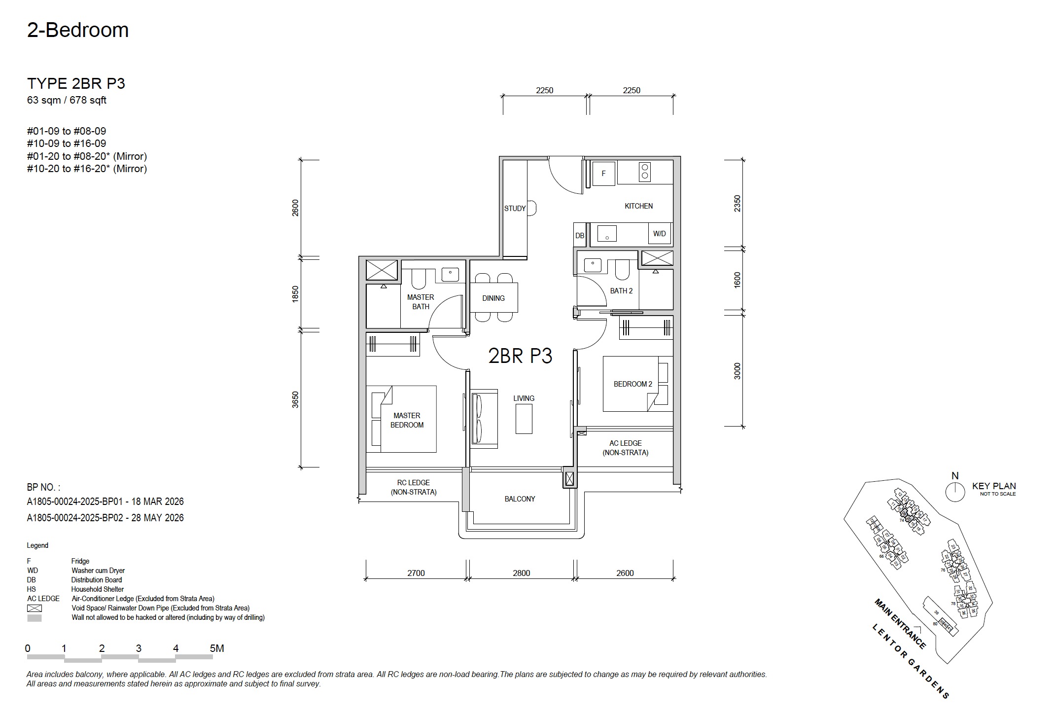 Lentor Gardens – 2BR P3 Floor Plan