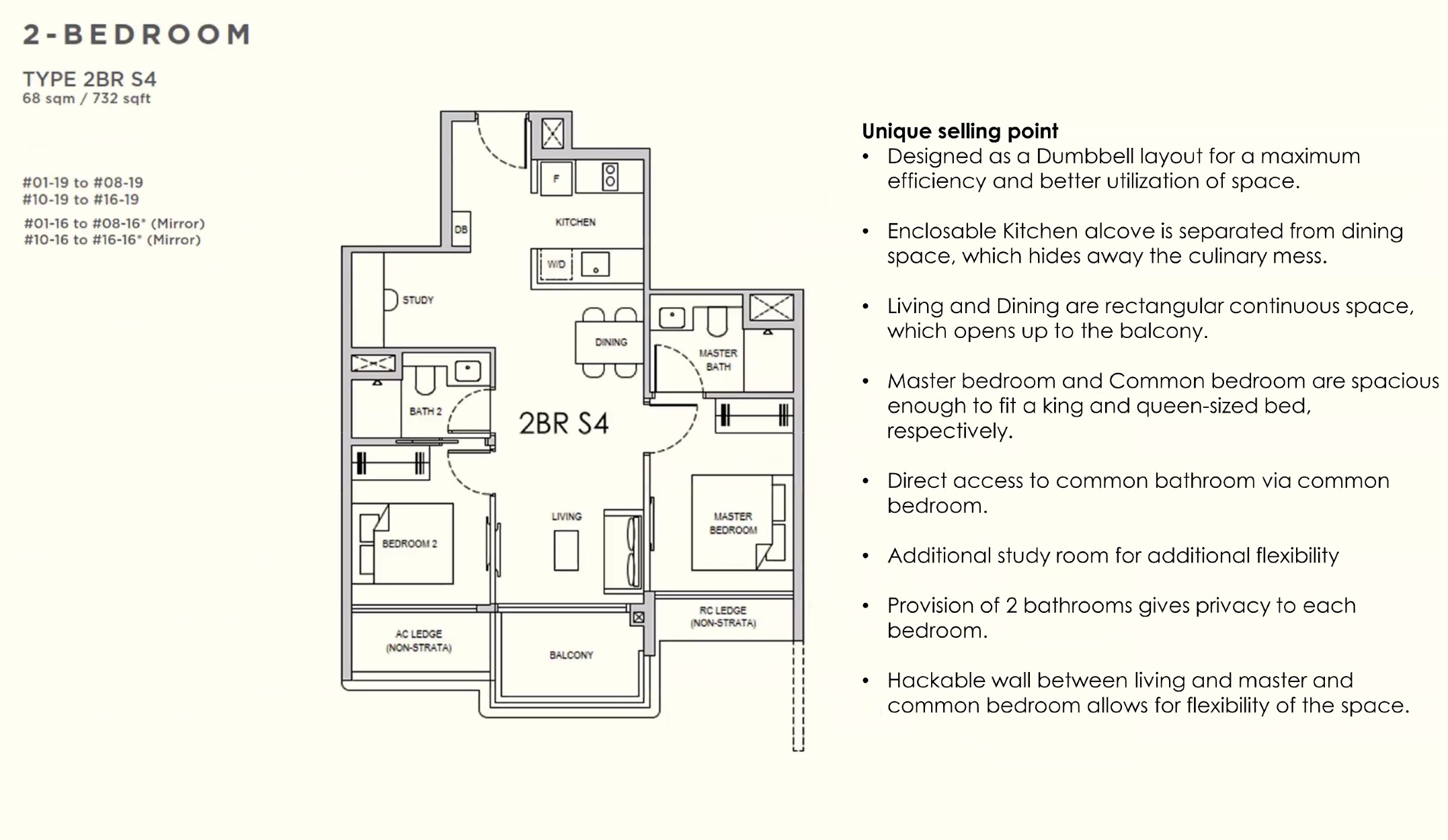Lentor Gardens 2BR S4 Floor Plan
