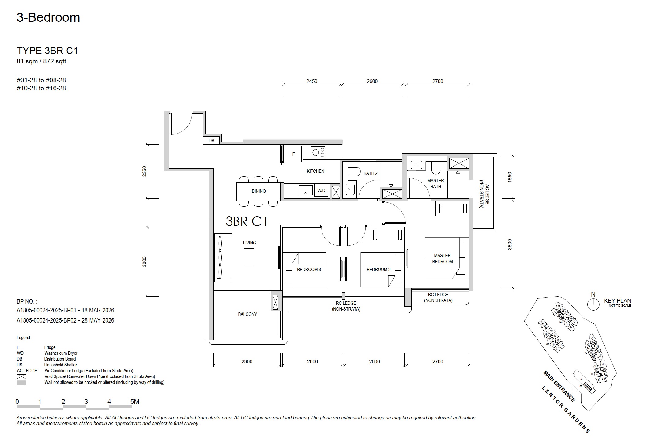 Lentor Gardens – 3BR C1 Floor Plan