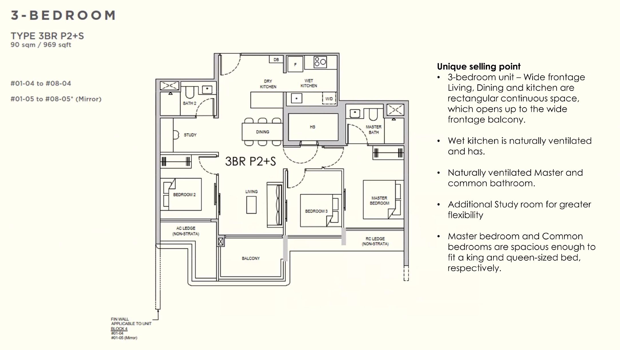 Lentor Gardens 3BR P2+S Floor Plan